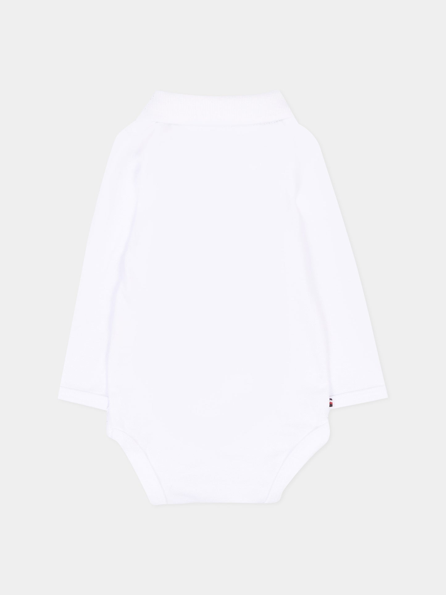 Body bianco per neonati con Tommy flag,Tommy Hilfiger Junior,KN0KN02075 YBR