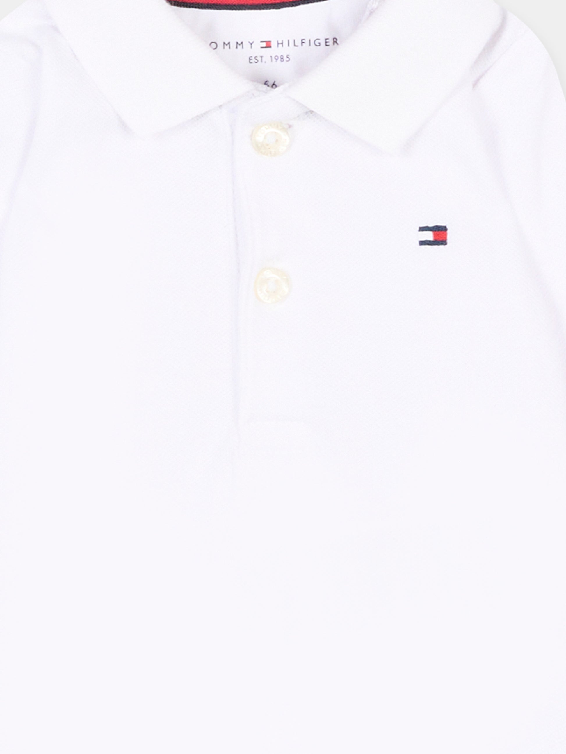 Body bianco per neonati con Tommy flag,Tommy Hilfiger Junior,KN0KN02075 YBR