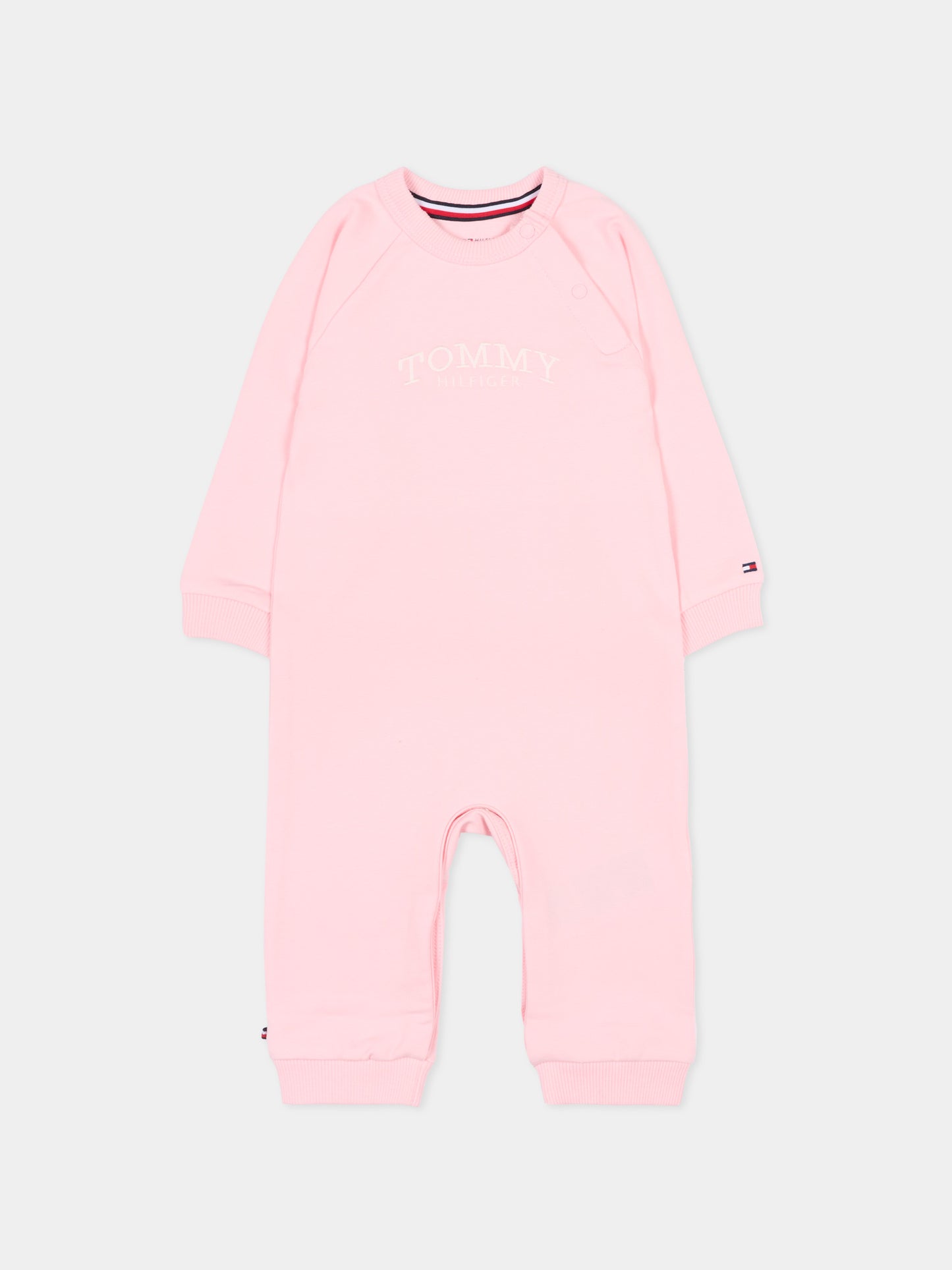 Tutina rosa per neonata con logo,Tommy Hilfiger Junior,KN0KN02136 TG7
