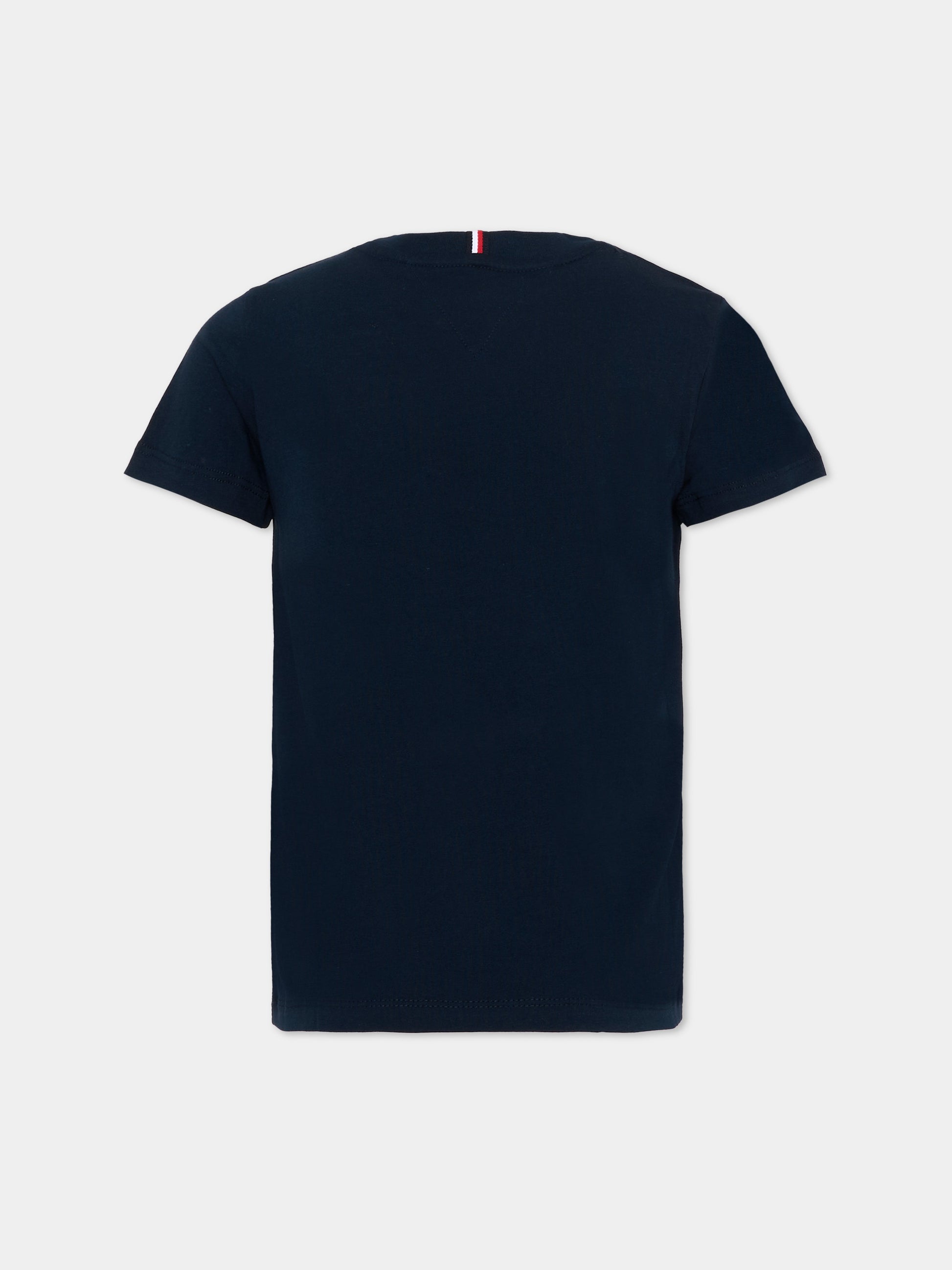 T-Shirt blu per bambini con logo,Tommy Hilfiger Junior,KS0KS00661 C1G