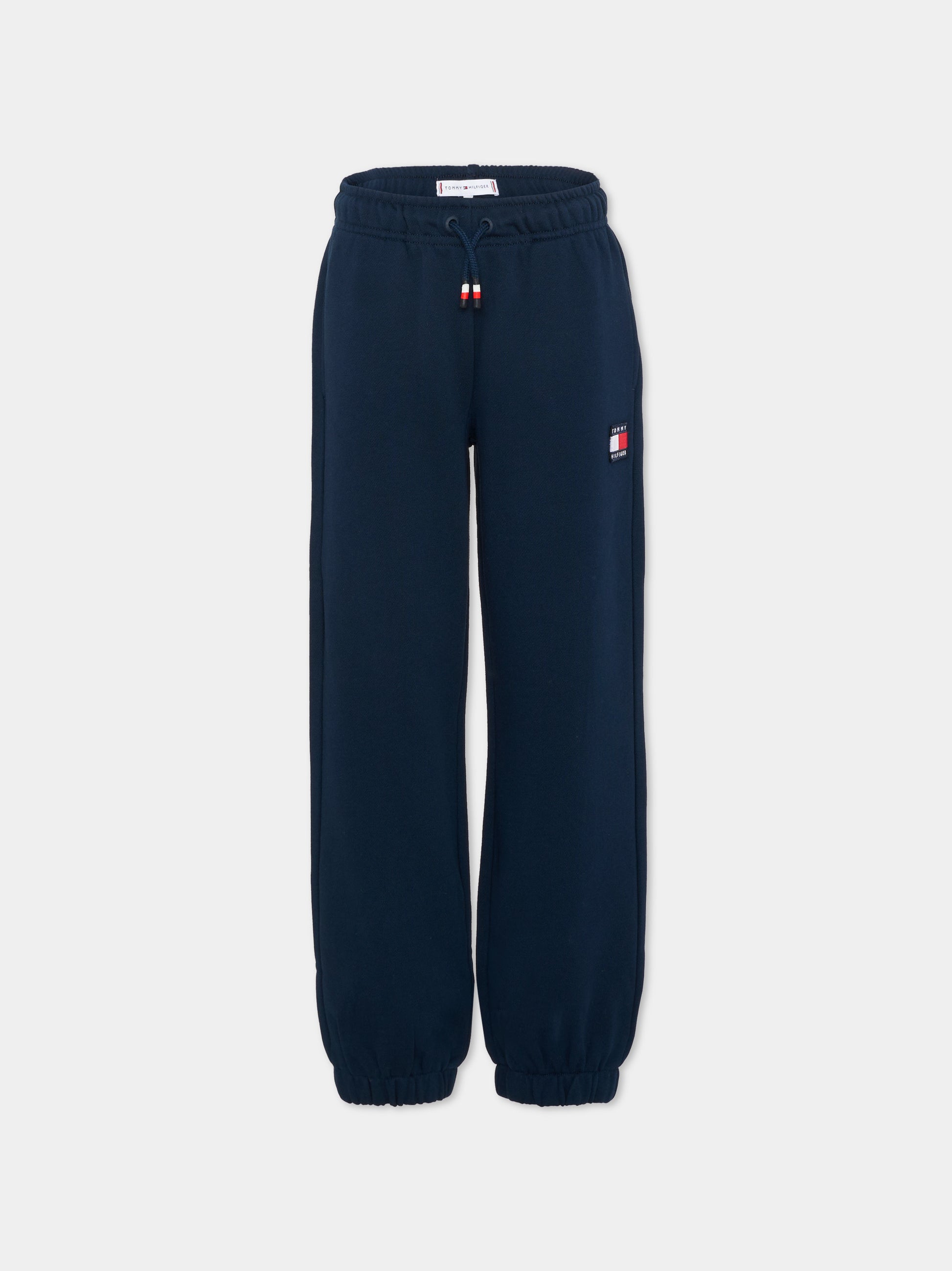 Pantaloni blu sportivi per bambino con logo,Tommy Hilfiger Junior,KS0KS00715 C1G