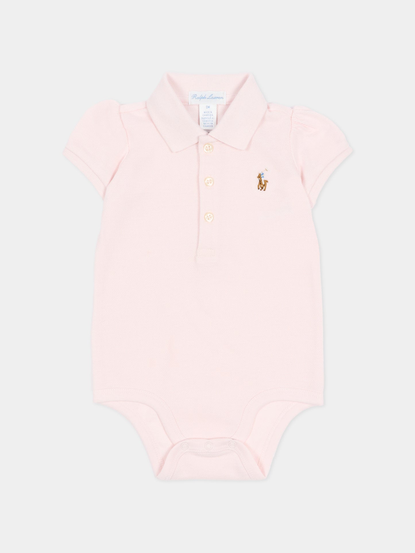 Set body rosa per neonata con cavallino,Ralph Lauren Kids,981613001