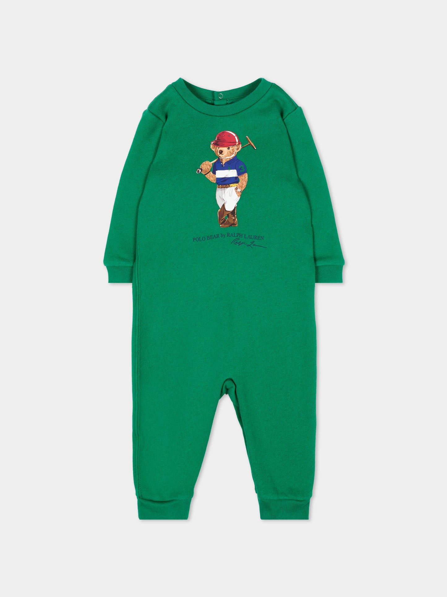Tutina verde per neonato con Polo Bear,Ralph Lauren Kids,A98933001