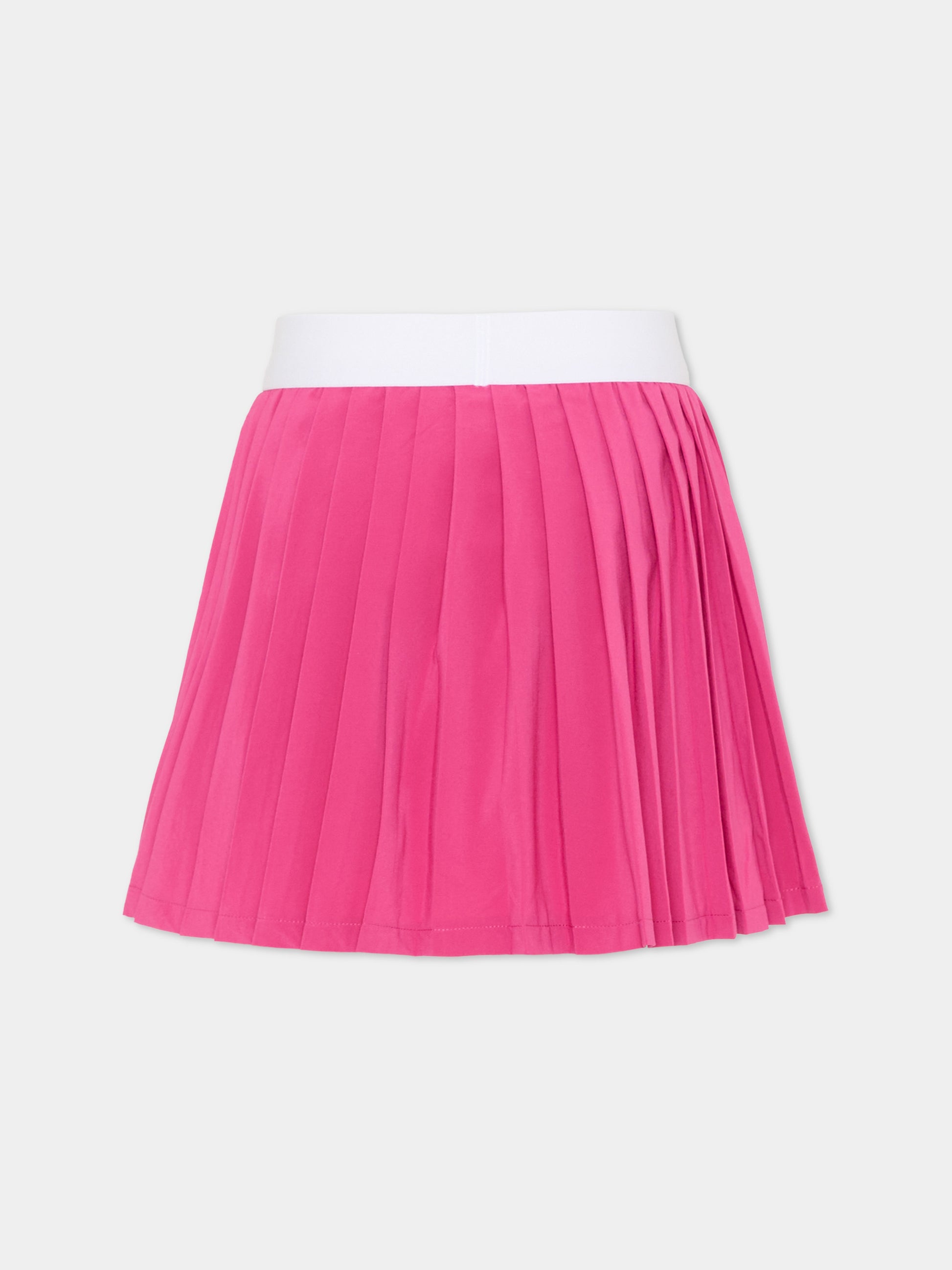 Gonna fucsia per bambina con cavallino,Ralph Lauren Kids,A96121001