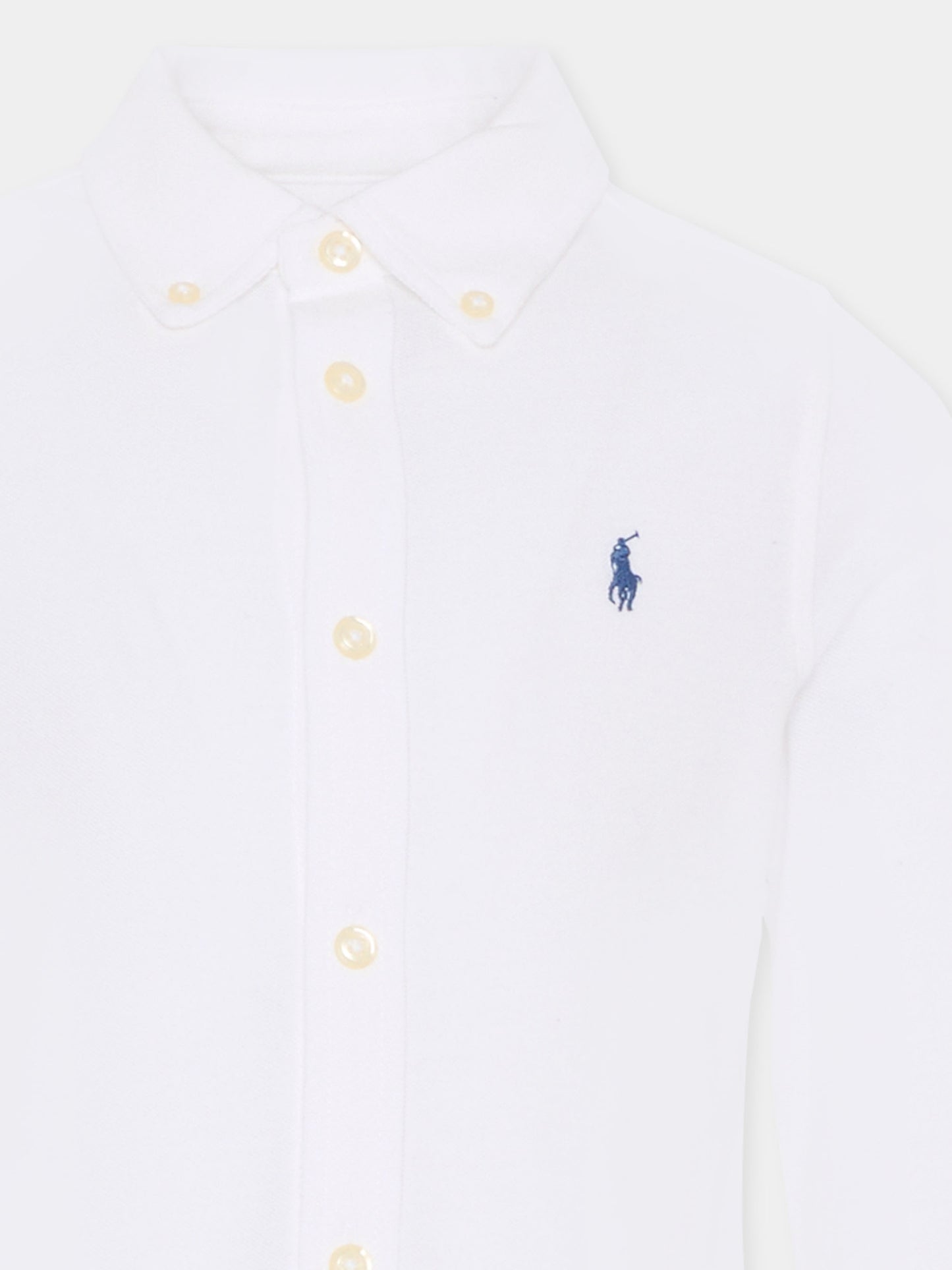 Camicia bianca per bambino con cavallino,Ralph Lauren Kids,914506002