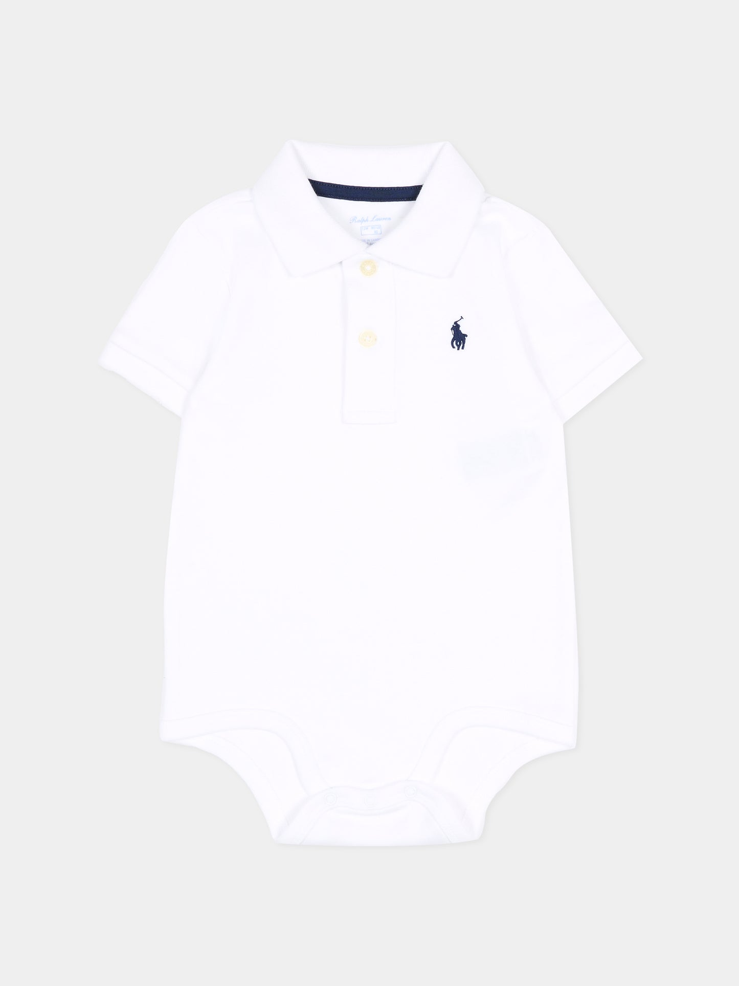 Body bianco per neonato con cavallino,Ralph Lauren Kids,700386002