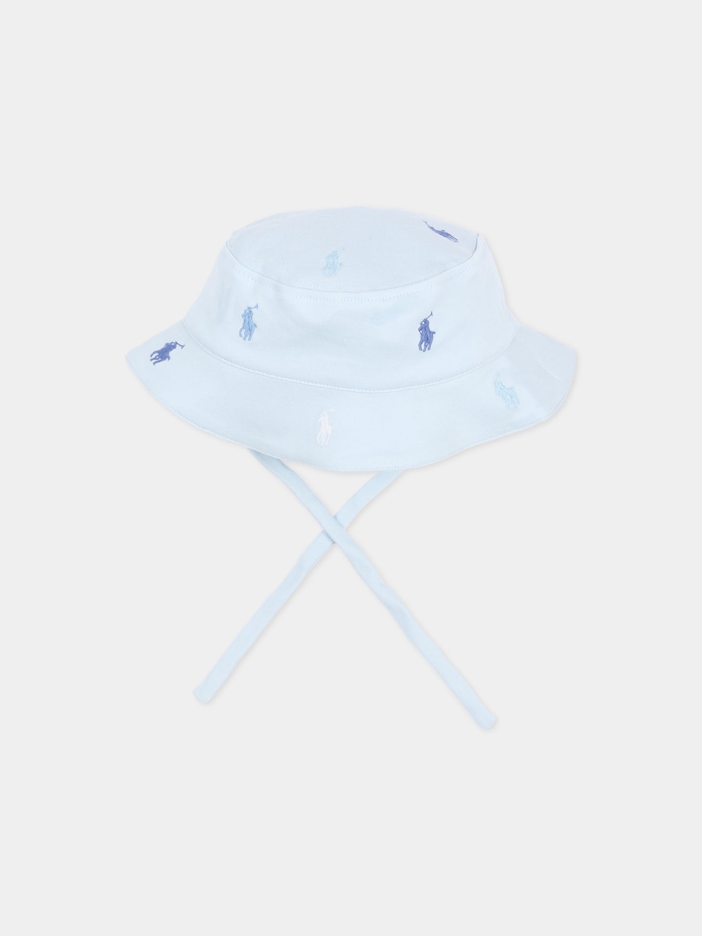 Cloche celeste per neonato con iconico cavallino,Ralph Lauren Kids,876974002