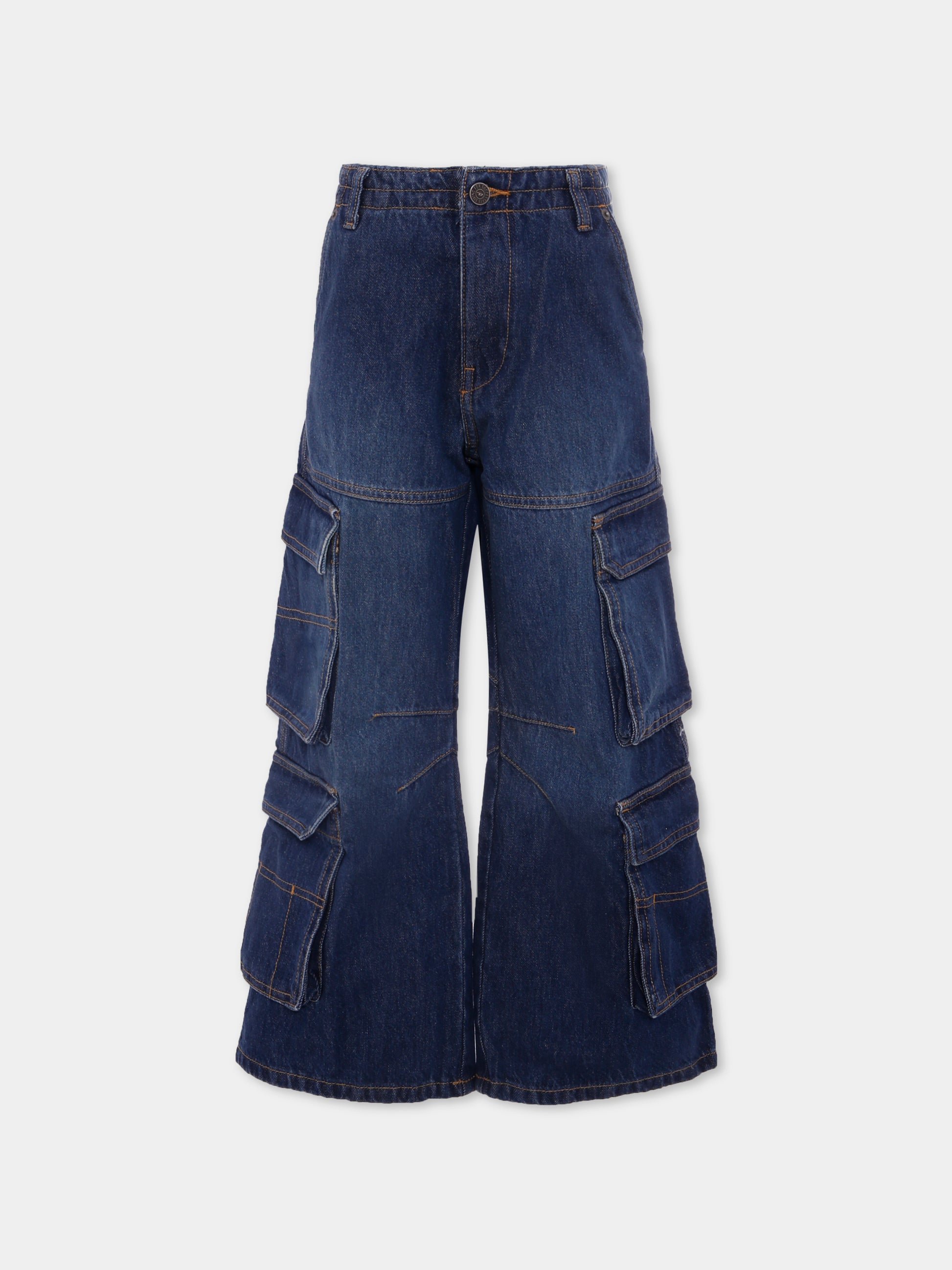 Jeans denim per bambino con logo,Diesel,J01725 KXBLU K01