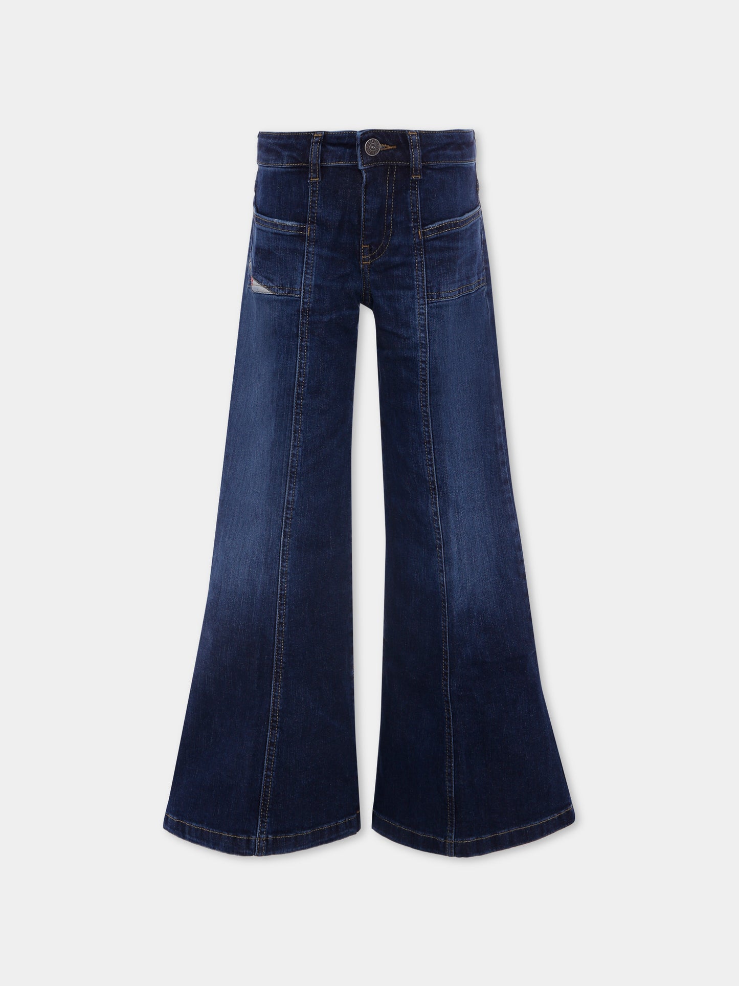 Jeans denim per bambina con logo,Diesel,J01919 KXBMR K01