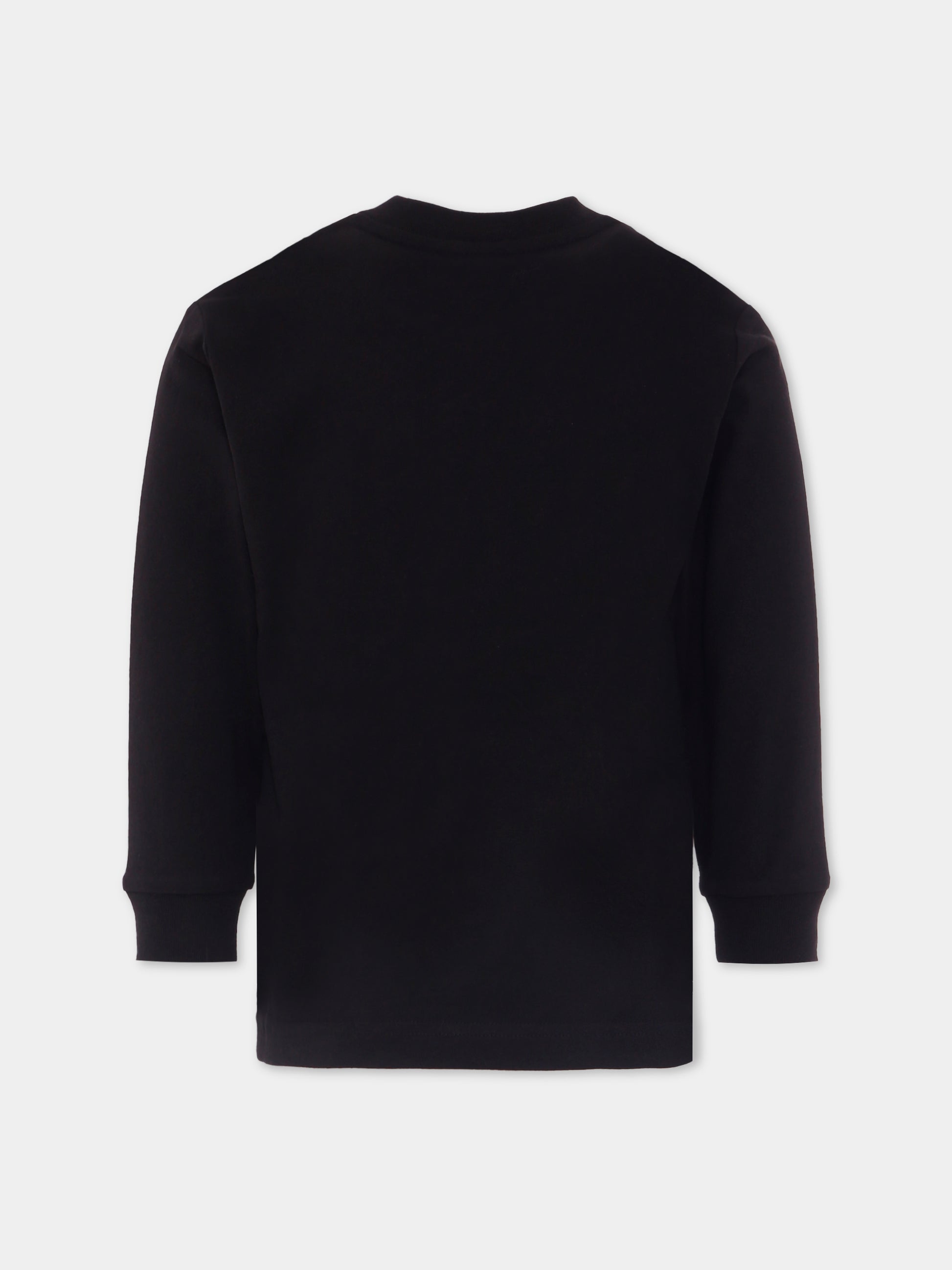 T-shirt nero per bambino con logo,Diesel,J02016 0BEAF K900