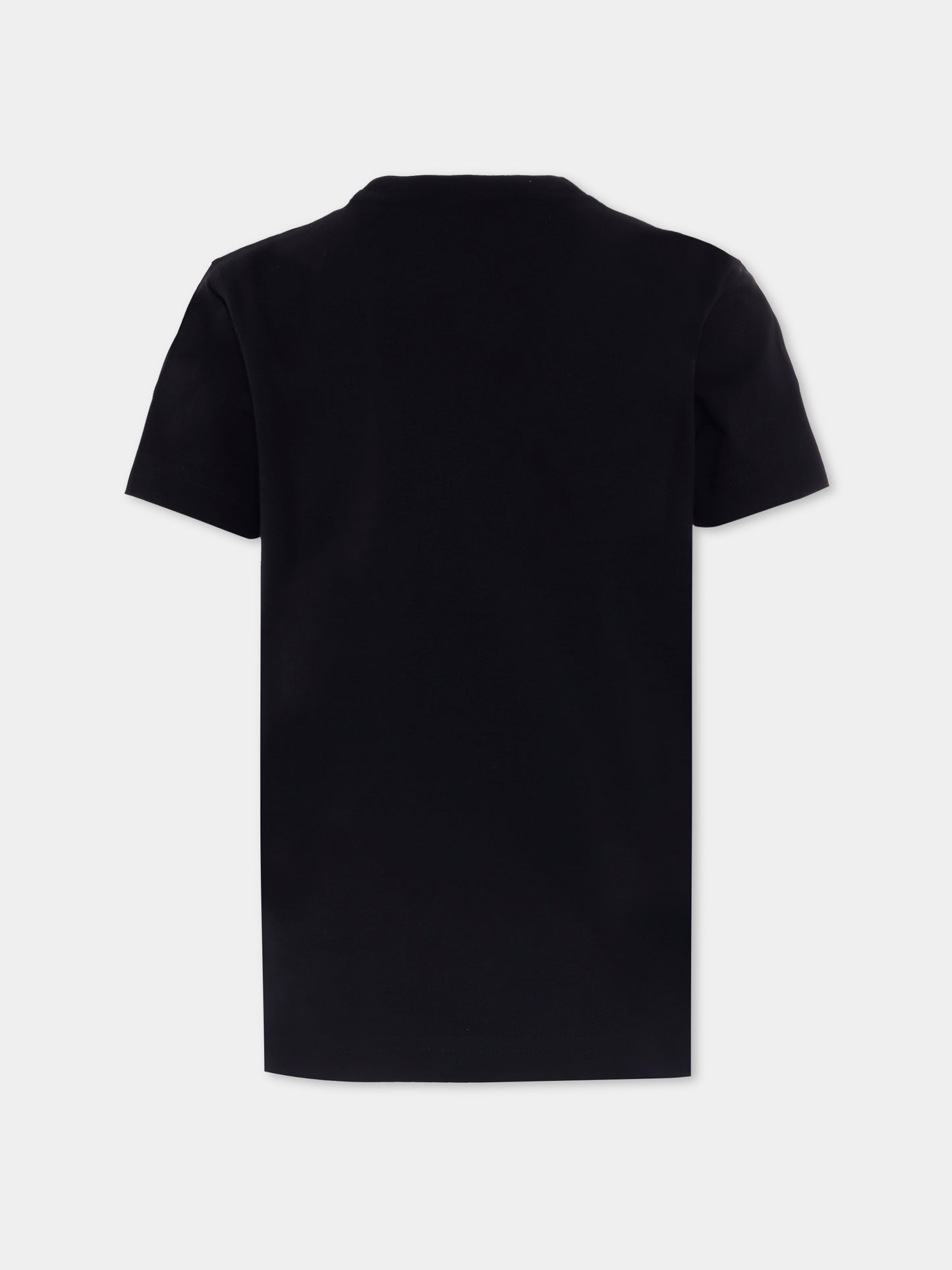 T-shirt nero per bambino con logo,Diesel,J02033 00YI9 K900