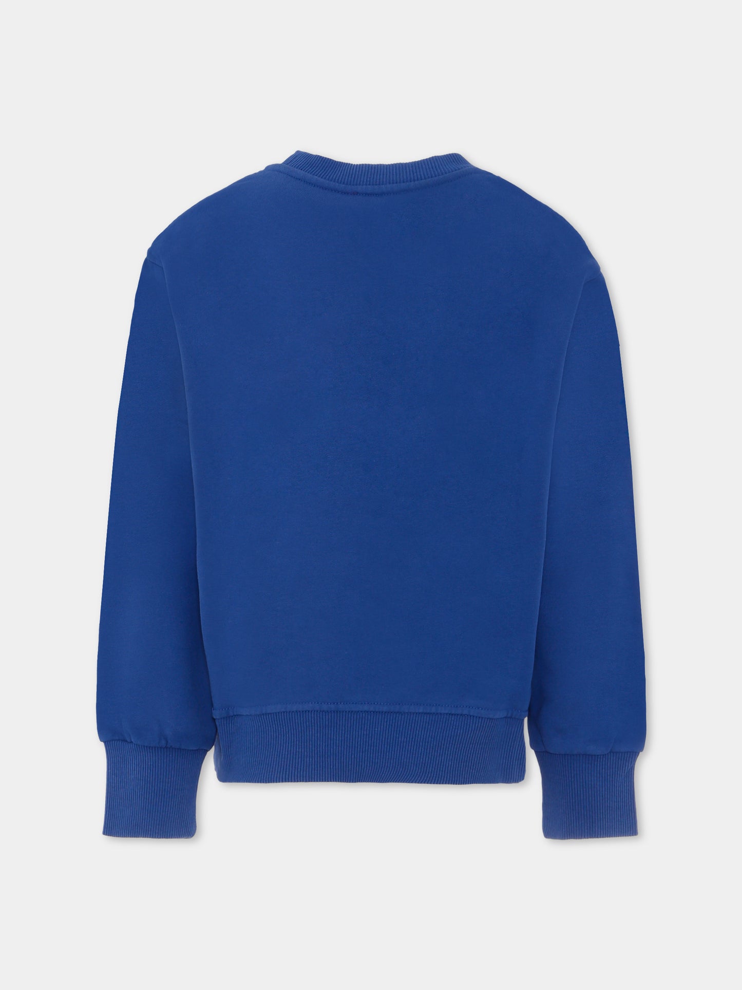 Felpa blu per bambino con logo,Diesel,J02040 KYAVF K843