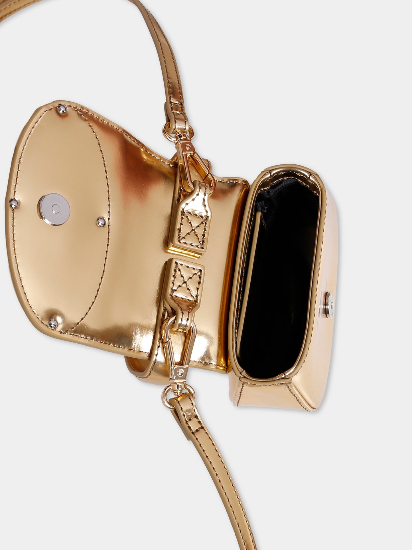 Borsa oro per bambina con logo,Diesel,J01572 PS202 H0500