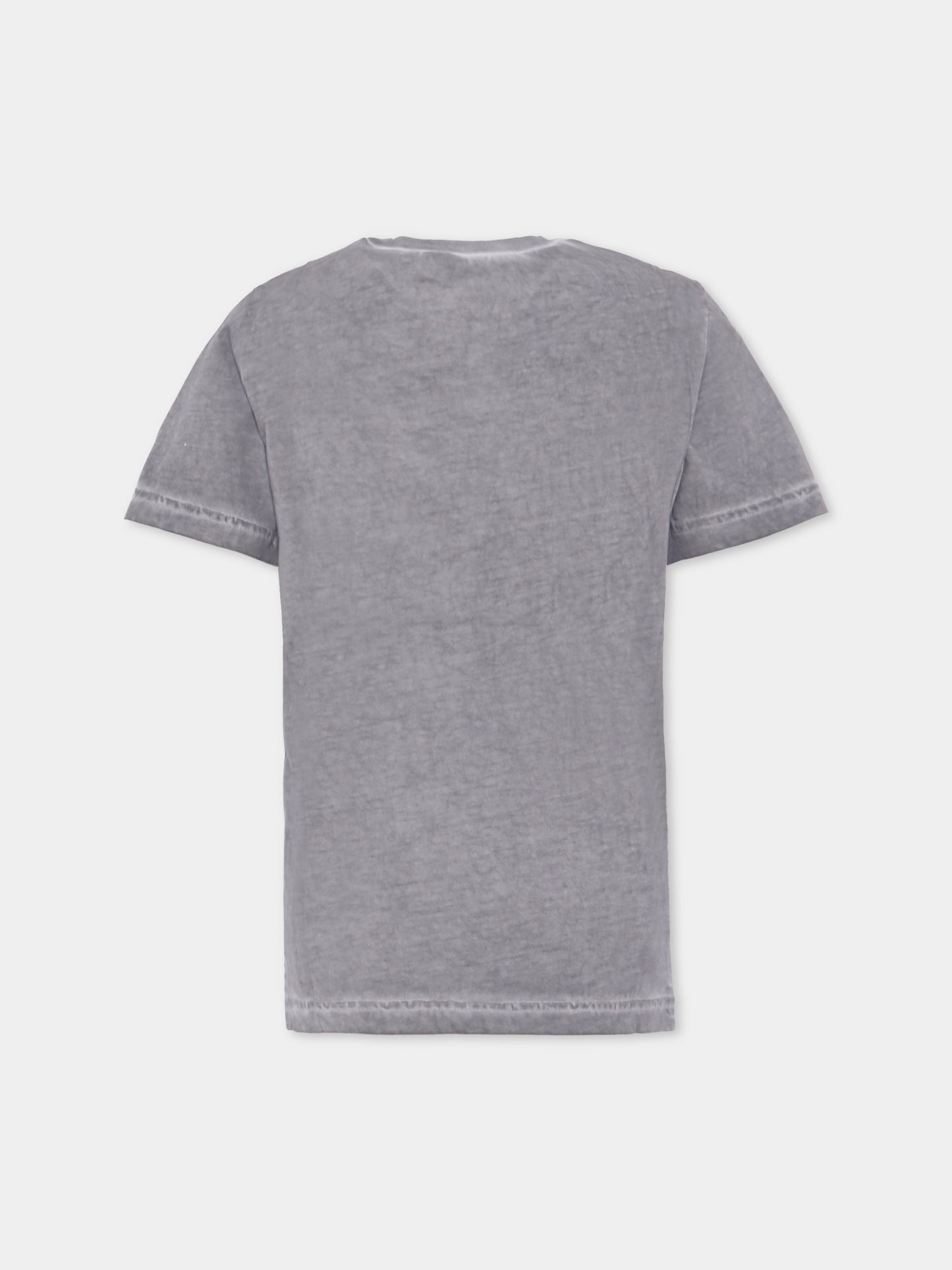 T-shirt grigia per bambino con logo,N°21 Kids,N21943 N0376 0N924