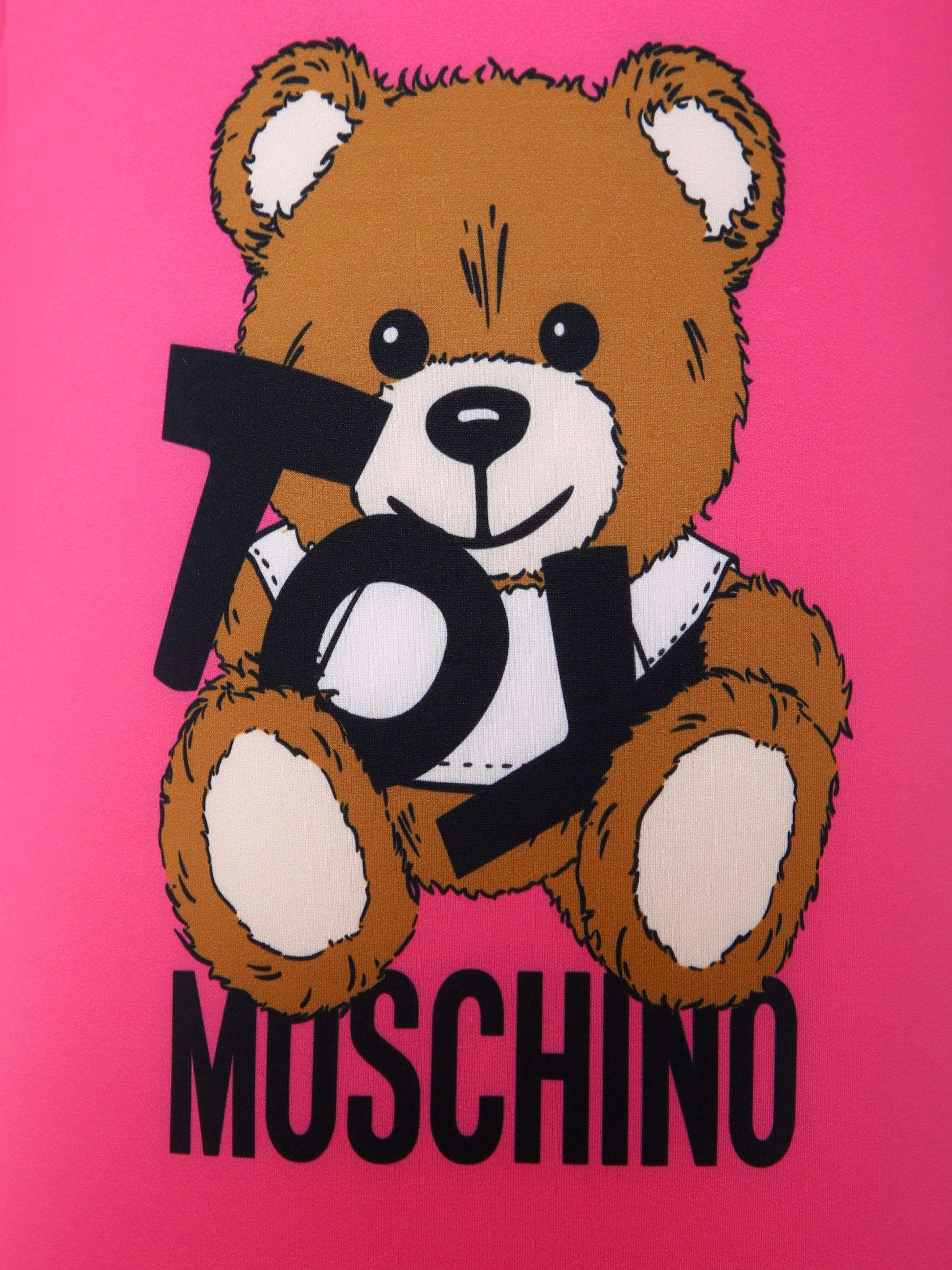 Costume intero fucsia per bambina con Teddy Bear,Moschino Kids,HJL00B LKA00 50533