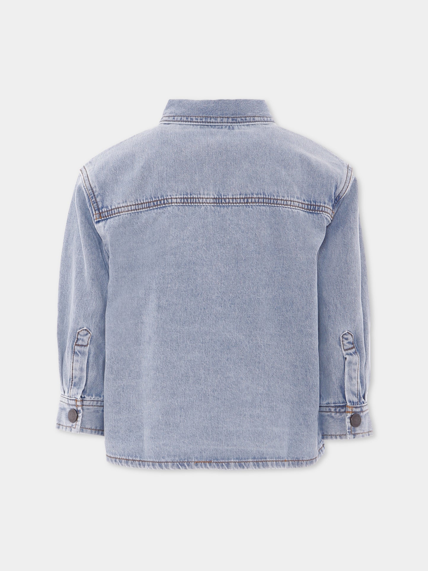 Camicia denim per bambino con Teddy Bear,Moschino Kids,HUC01F L0E33 41029