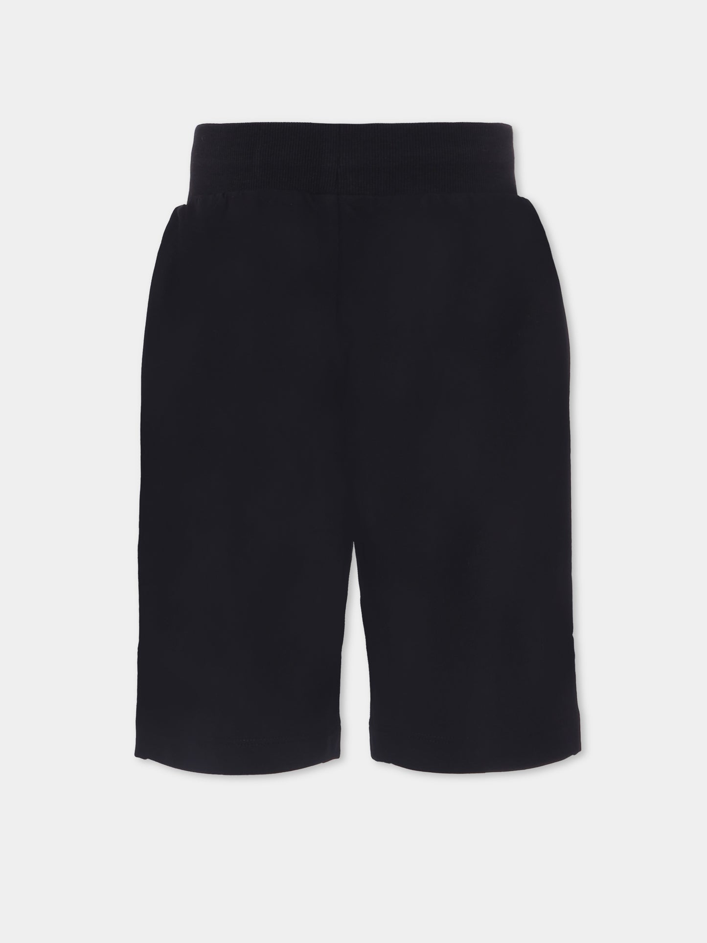 Shorts neri per bambino con logo,Moschino Kids,HUQ02F LDA25 60100