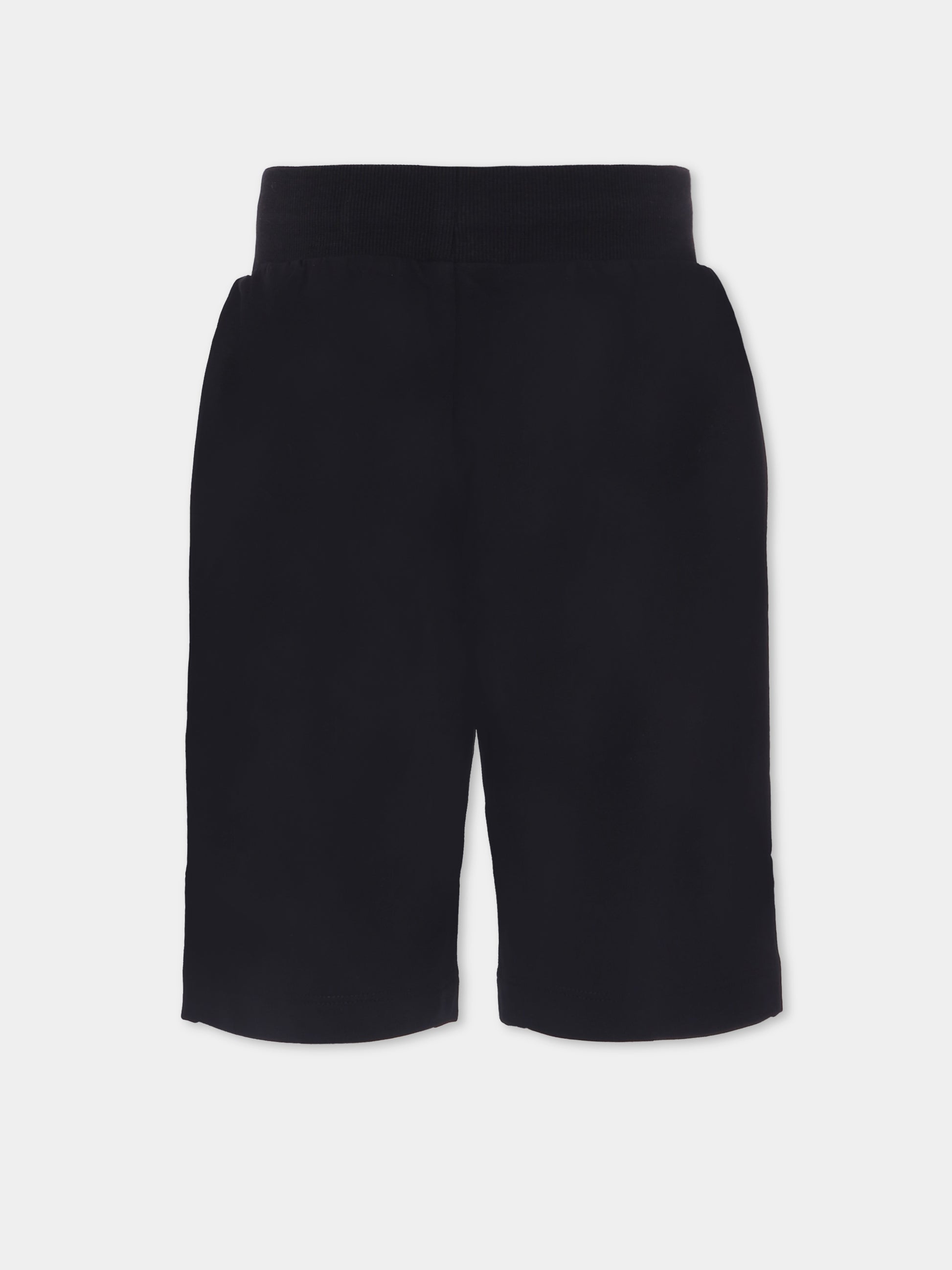 Shorts neri per bambino con logo,Moschino Kids,HUQ02F LDA25 60100