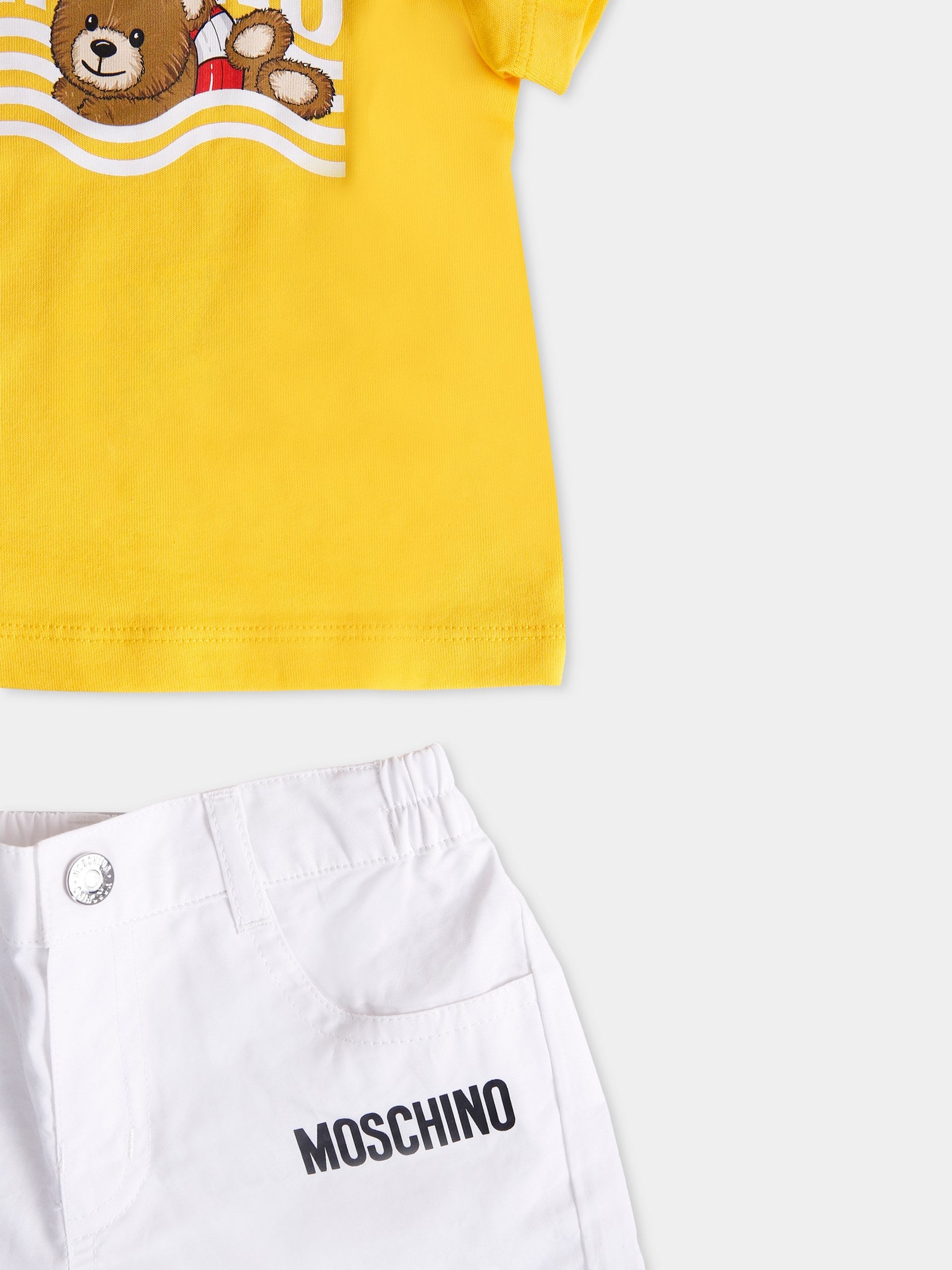 Completo multicolor per neonato con Teddy Bear,Moschino Kids,MNG00A LLA03 82673