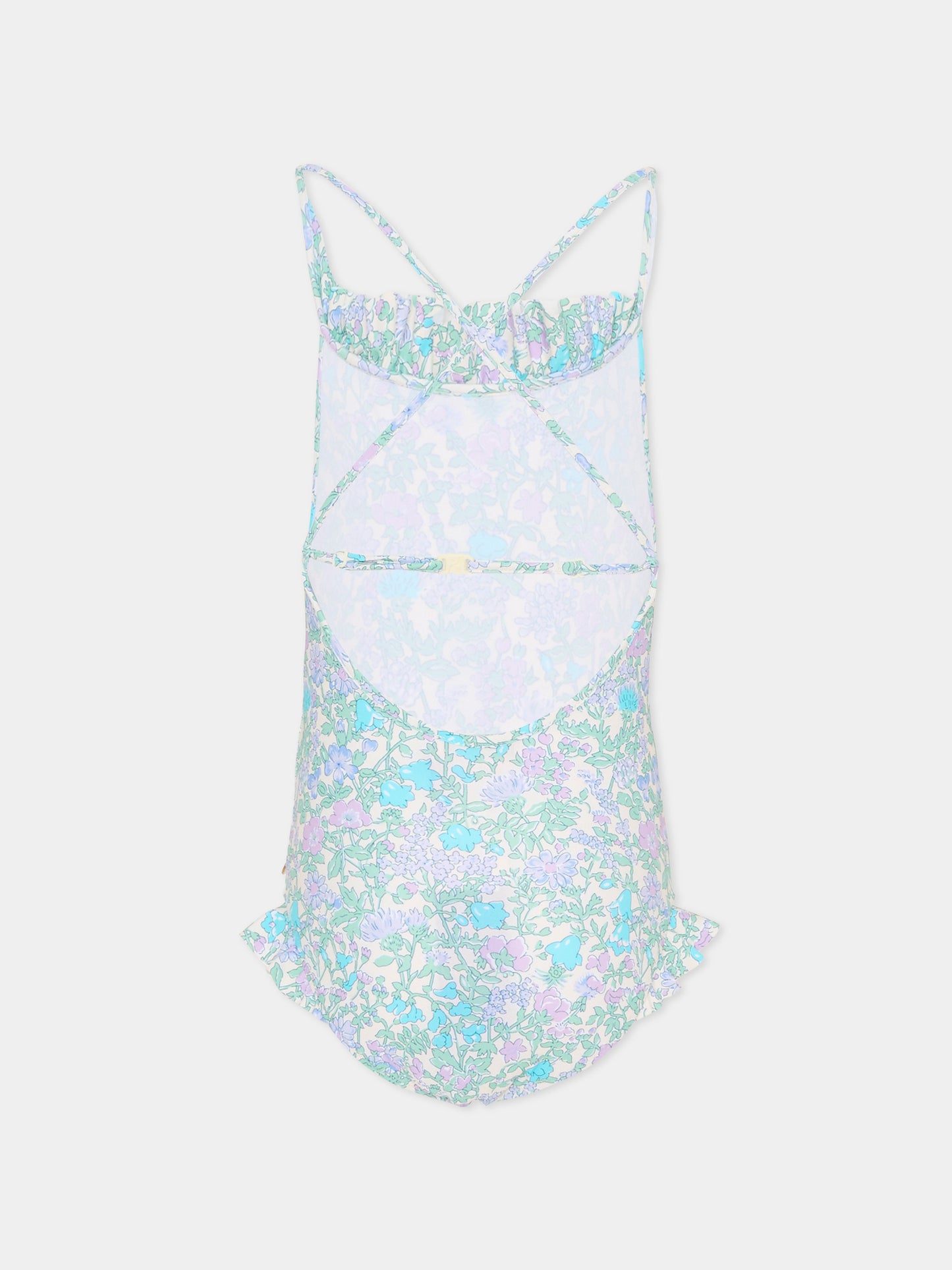 Costume intero multicolor per bambina con stampa floreale,Bonpoint,C06GSSW00001 556