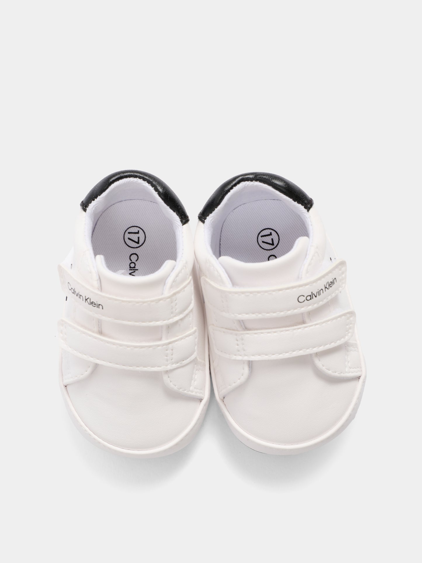 Sneakers bianche per neonato con logo,Calvin Klein Kids,V0B9 83273 1582X002