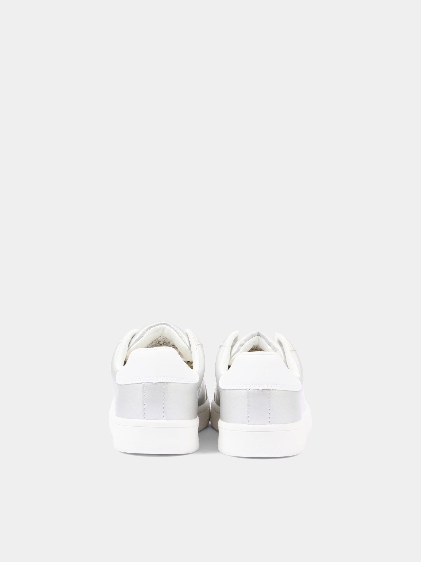 Sneakers argento per bambina con logo,Calvin Klein Kids,V3A9 83211 0376X059