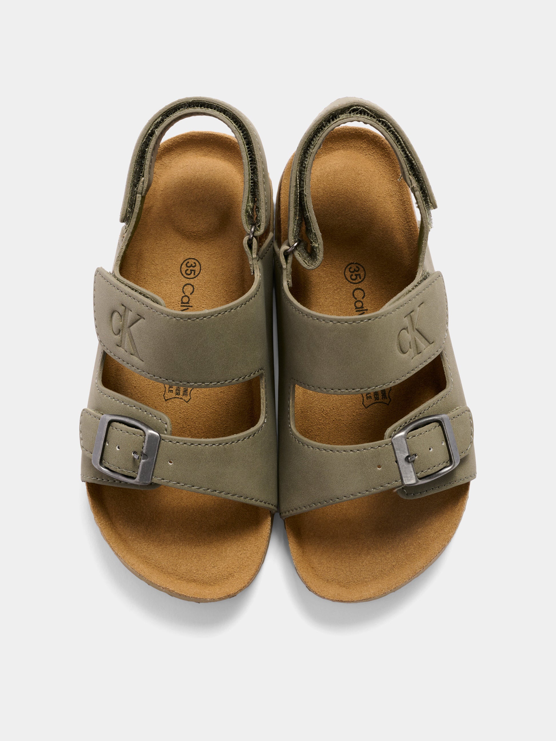 Sandali verdi per bambini con logo,Calvin Klein Kids,V3X2 83328 0315414