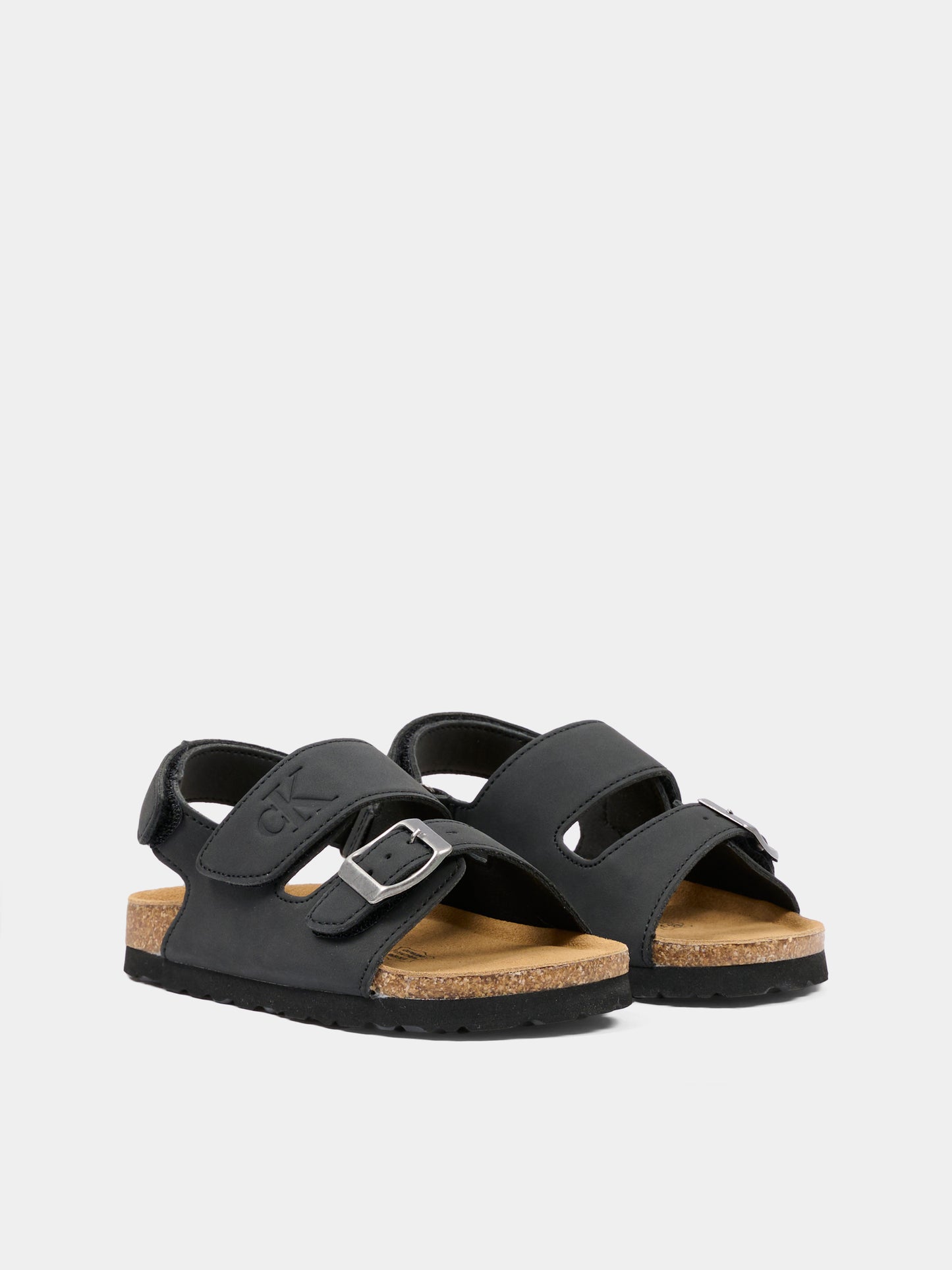 Sandalo nero per bambini con logo,Calvin Klein Kids,V3X2 83328 0315999