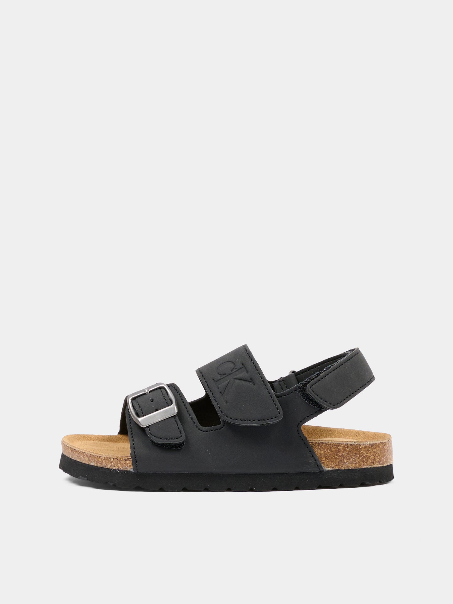 Sandalo nero per bambini con logo,Calvin Klein Kids,V3X2 83328 0315999