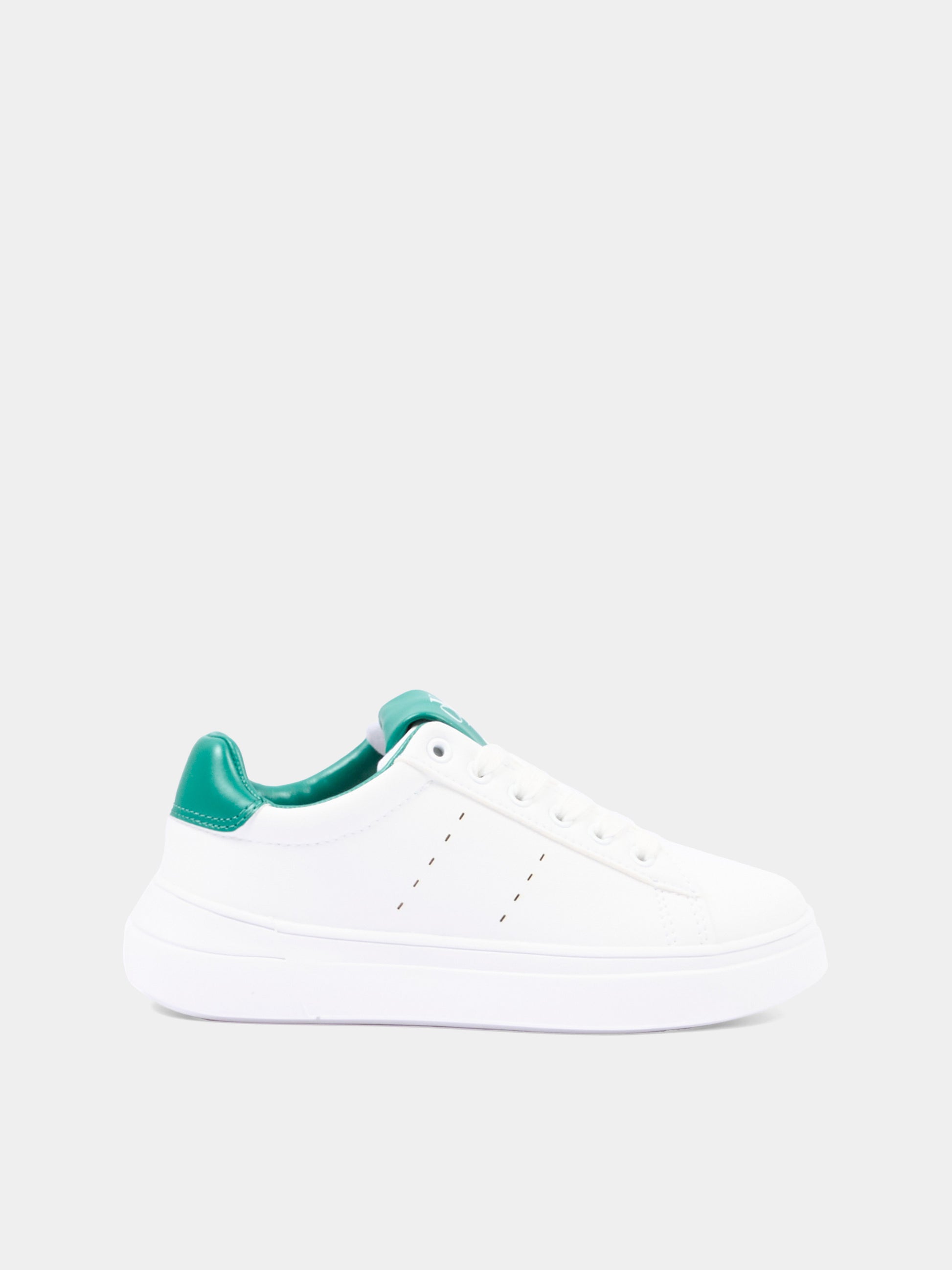 Sneakers bianche per bambino con logo,Calvin Klein Kids,V3X9 83301 1355X165