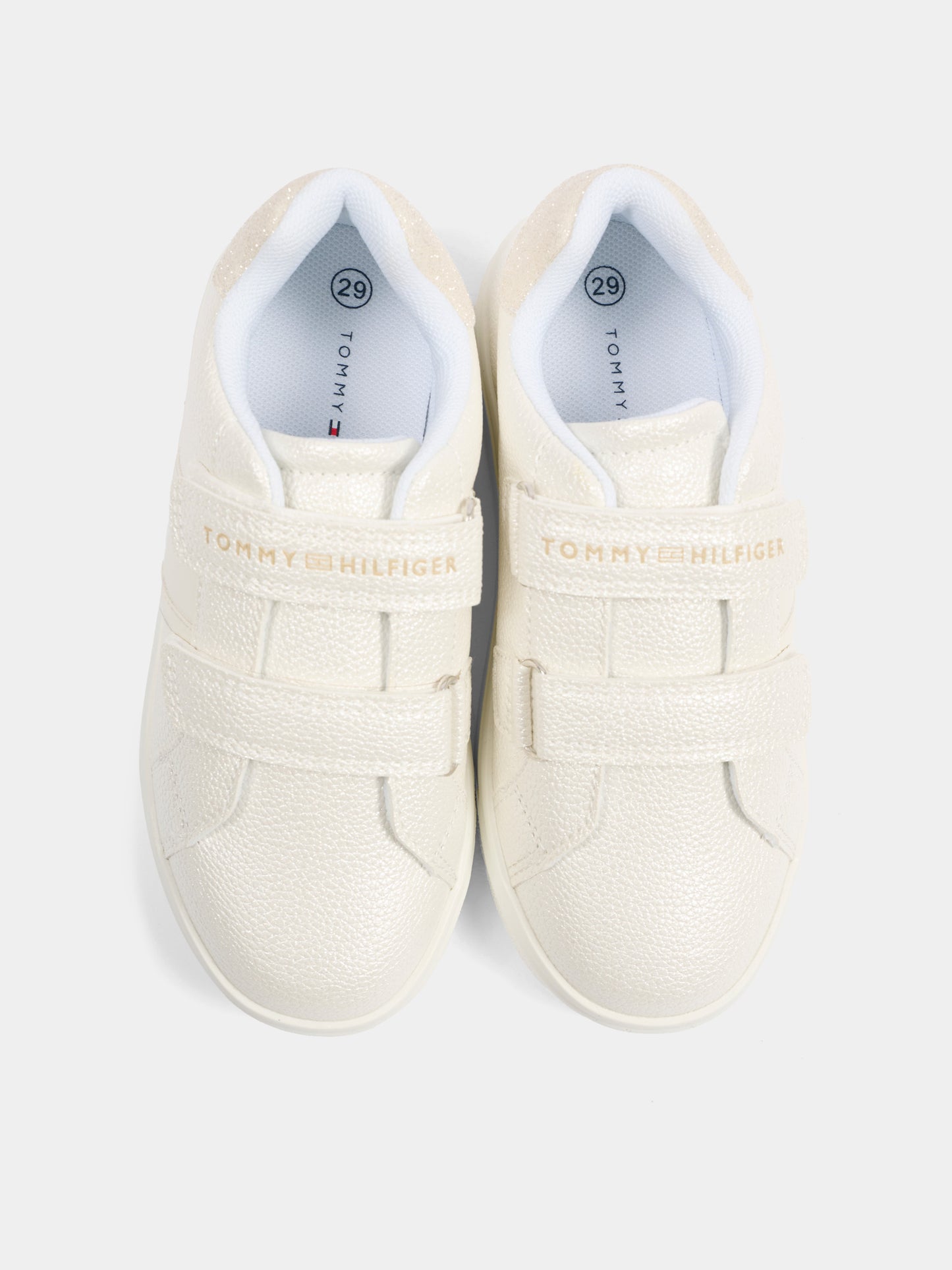 Sneakers argento per neonata e bambina con logo,Tommy Hilfiger Junior,T1A9 34231 0375100