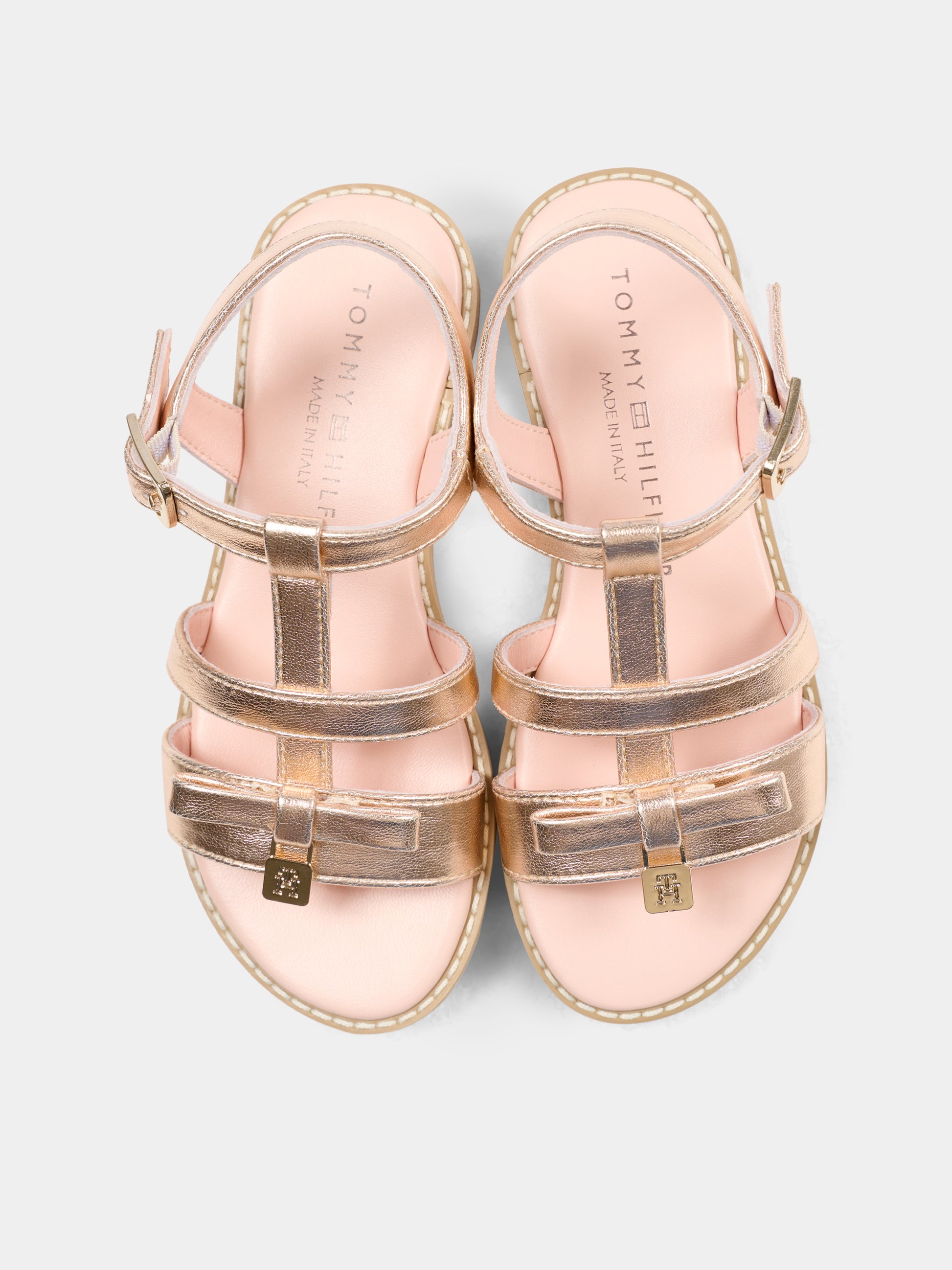 Sandali rosa per bambina con fiocco,Tommy Hilfiger Junior,T4A2 34430 0504341