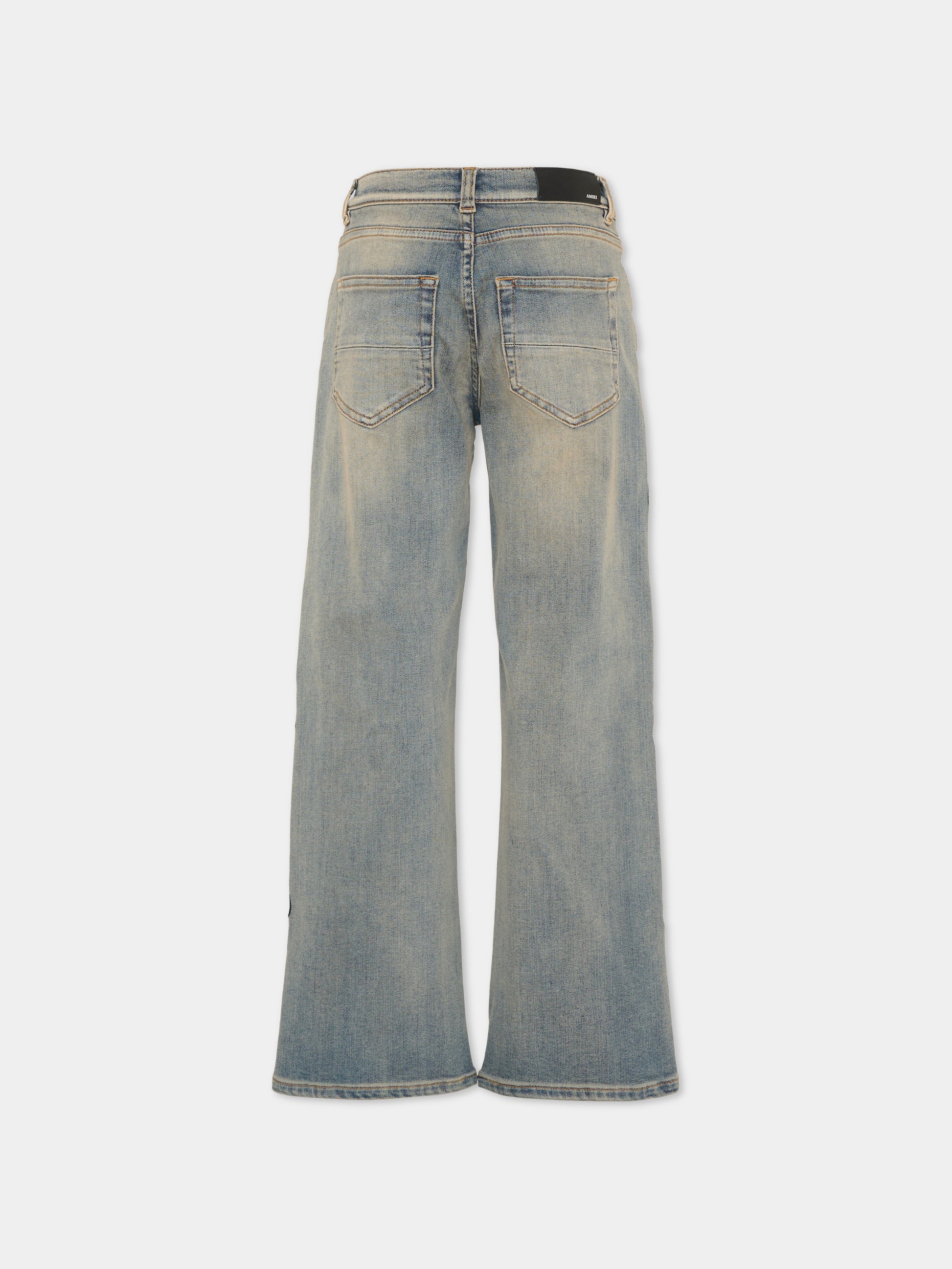 Jeans denim per bambini con ricami,Amiri,ACBMPA1006 ANTIQUE INDIGO