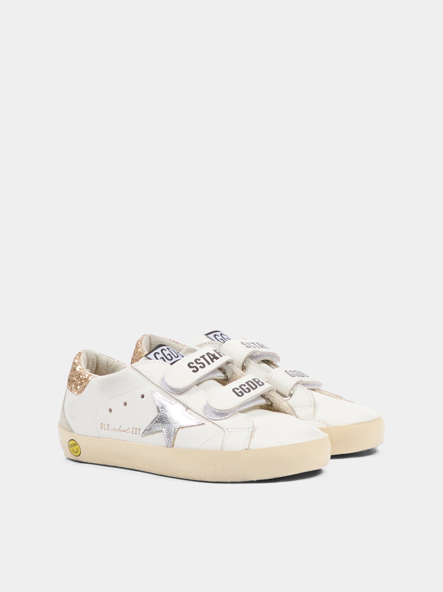 Sneakers Old School bianche per bambina con stella,Golden Goose,GYF00177 F008041 10593
