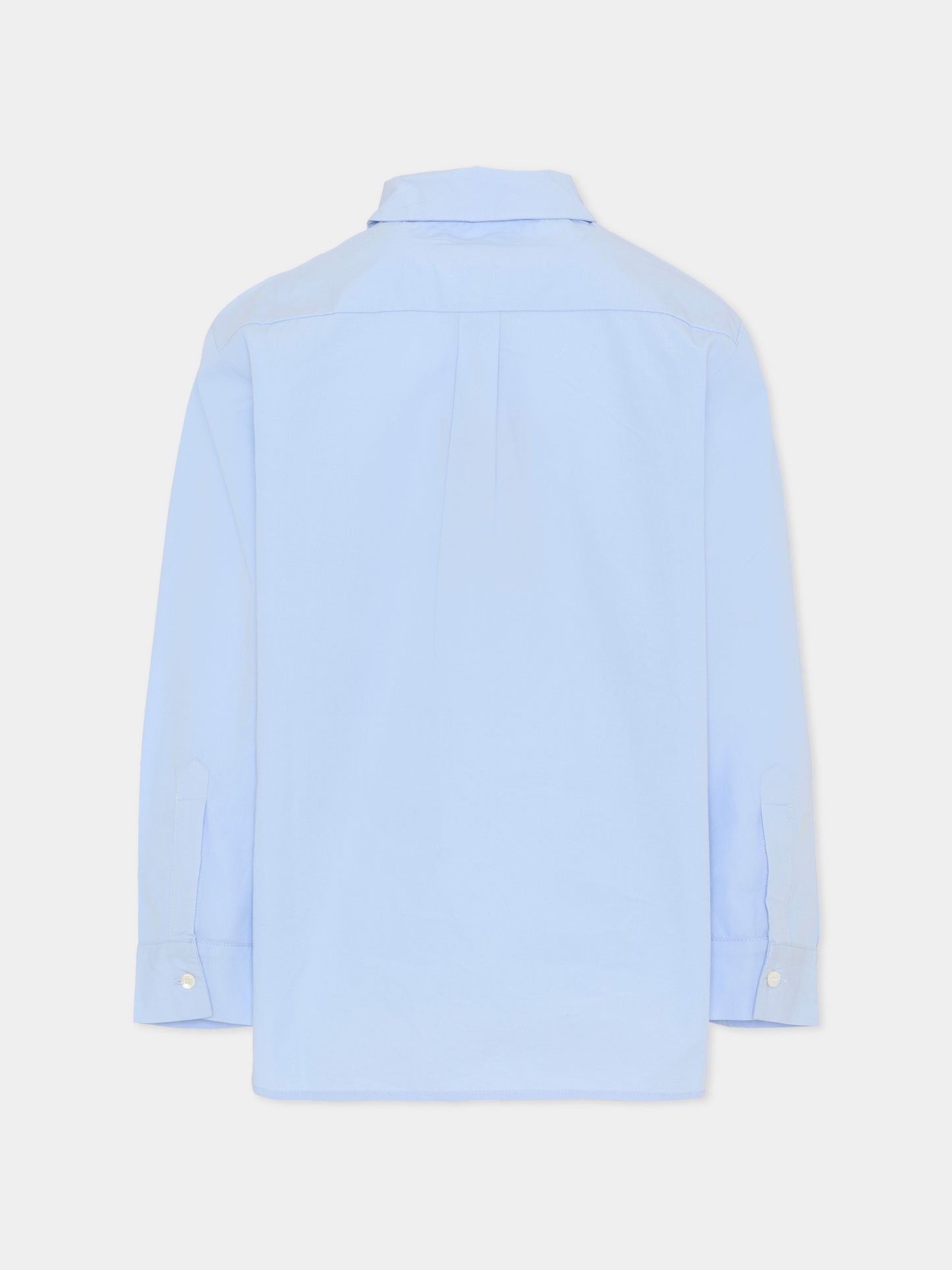 Camicia celeste per bambina con logo,Max&co,MX0210 MX077 MX804