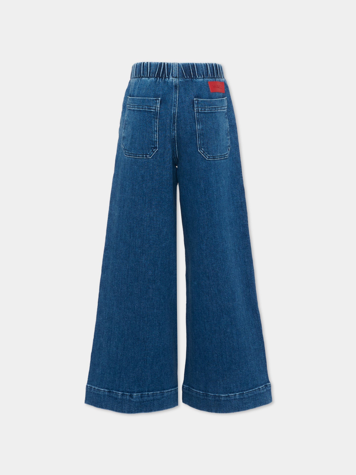 Jeans denim per bambina a gamba larga,Max&co,MX0306 MX01G MX01
