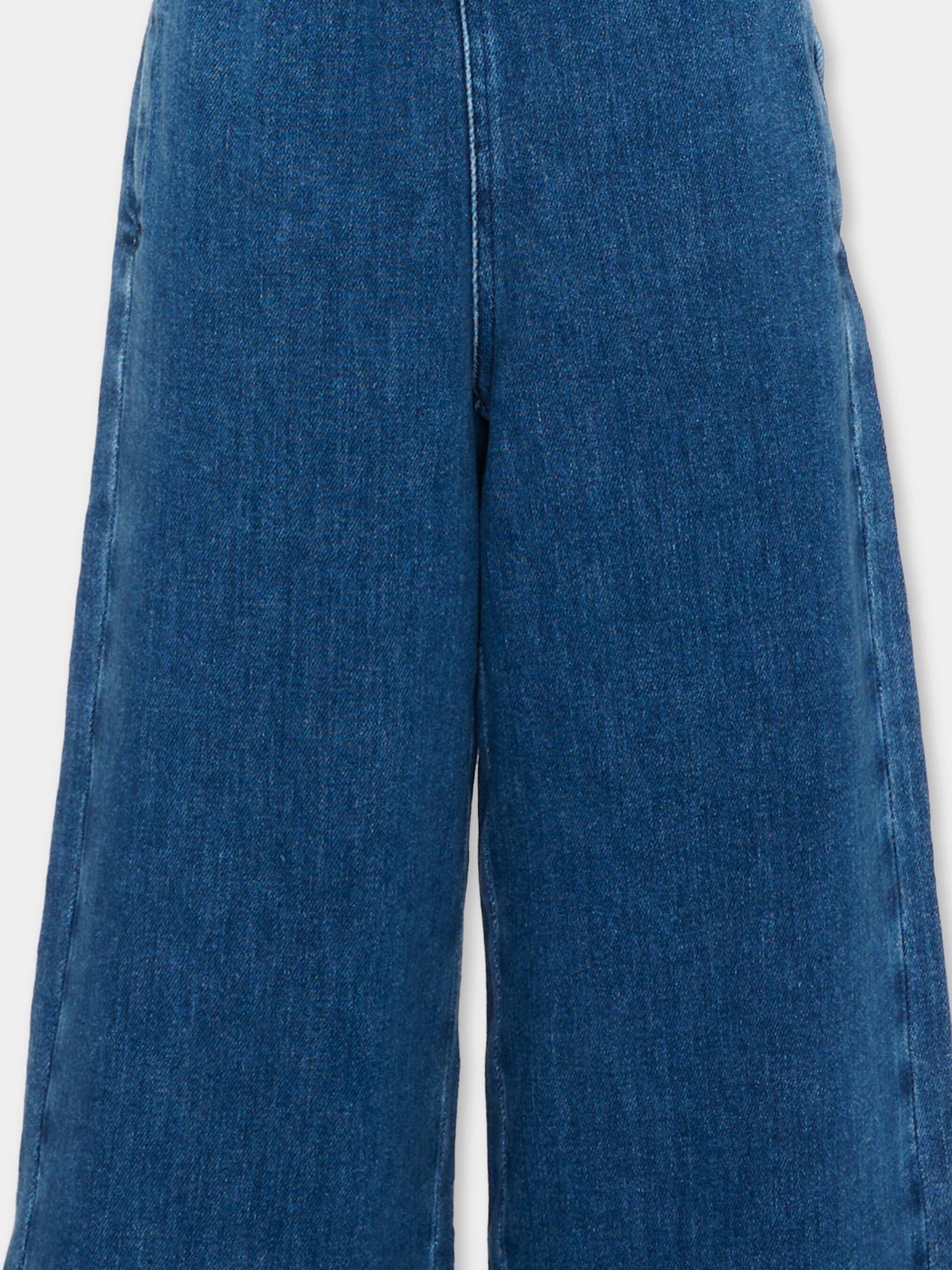 Jeans denim per bambina a gamba larga,Max&co,MX0306 MX01G MX01