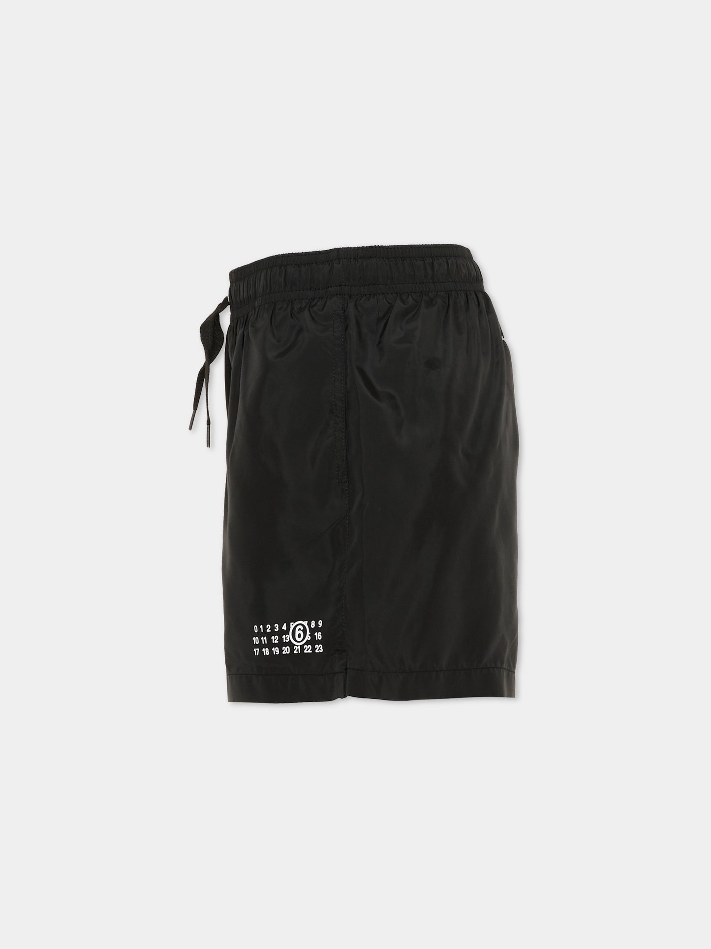 Boxer mare nero per bambino con logo numerico,Mm6 Maison Margiela,M60813 MM01Z M6900