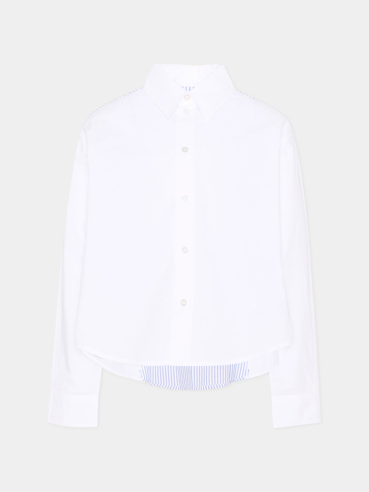 Camicia bianca per bambini con logo numerico,Mm6 Maison Margiela,M60946 MM07H M6C43