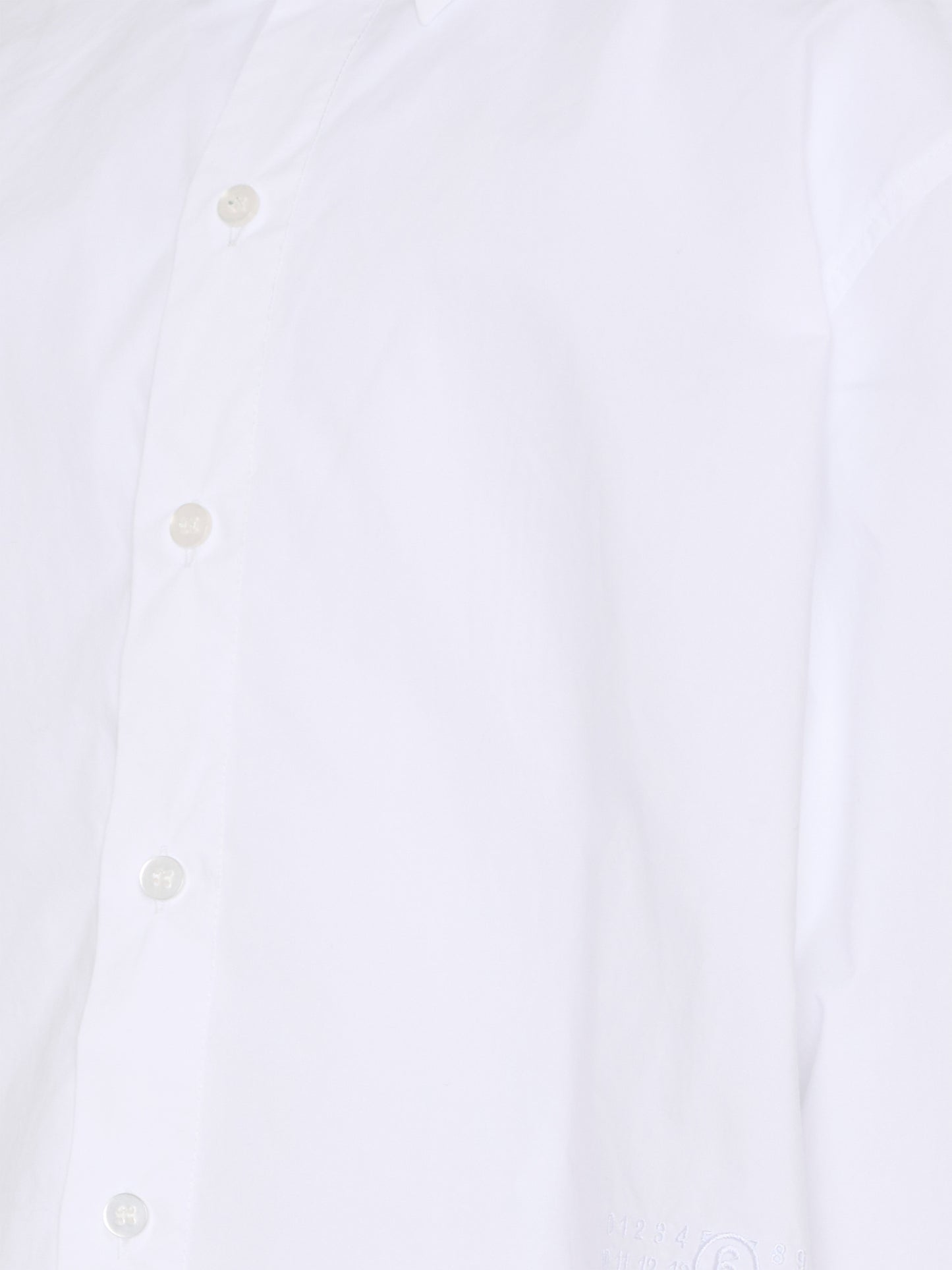 Camicia bianca per bambini con logo numerico,Mm6 Maison Margiela,M60946 MM07H M6C43