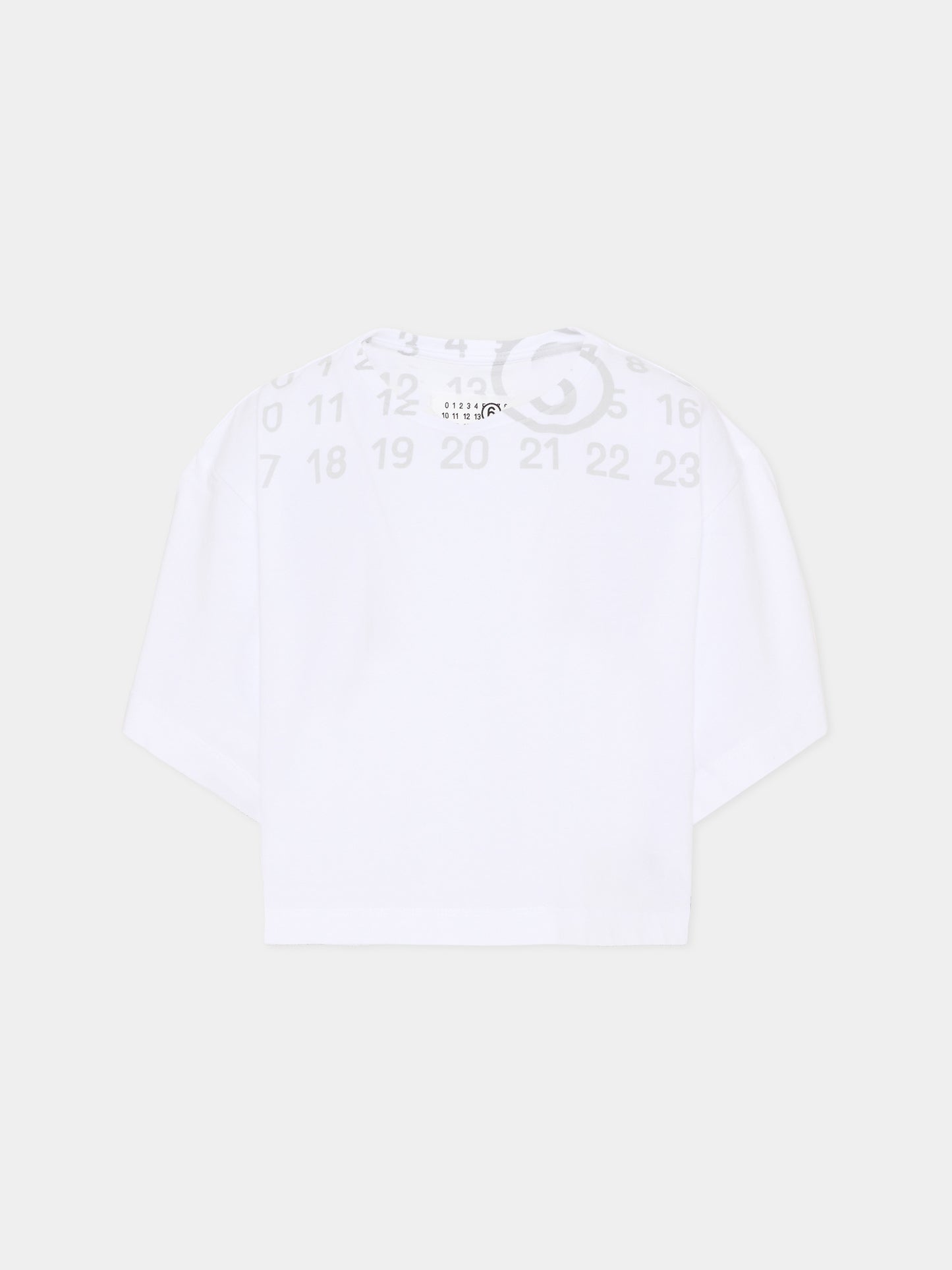 T-shirt bianca per bambina con logo,Mm6 Maison Margiela,M61017 MM02Y M6100
