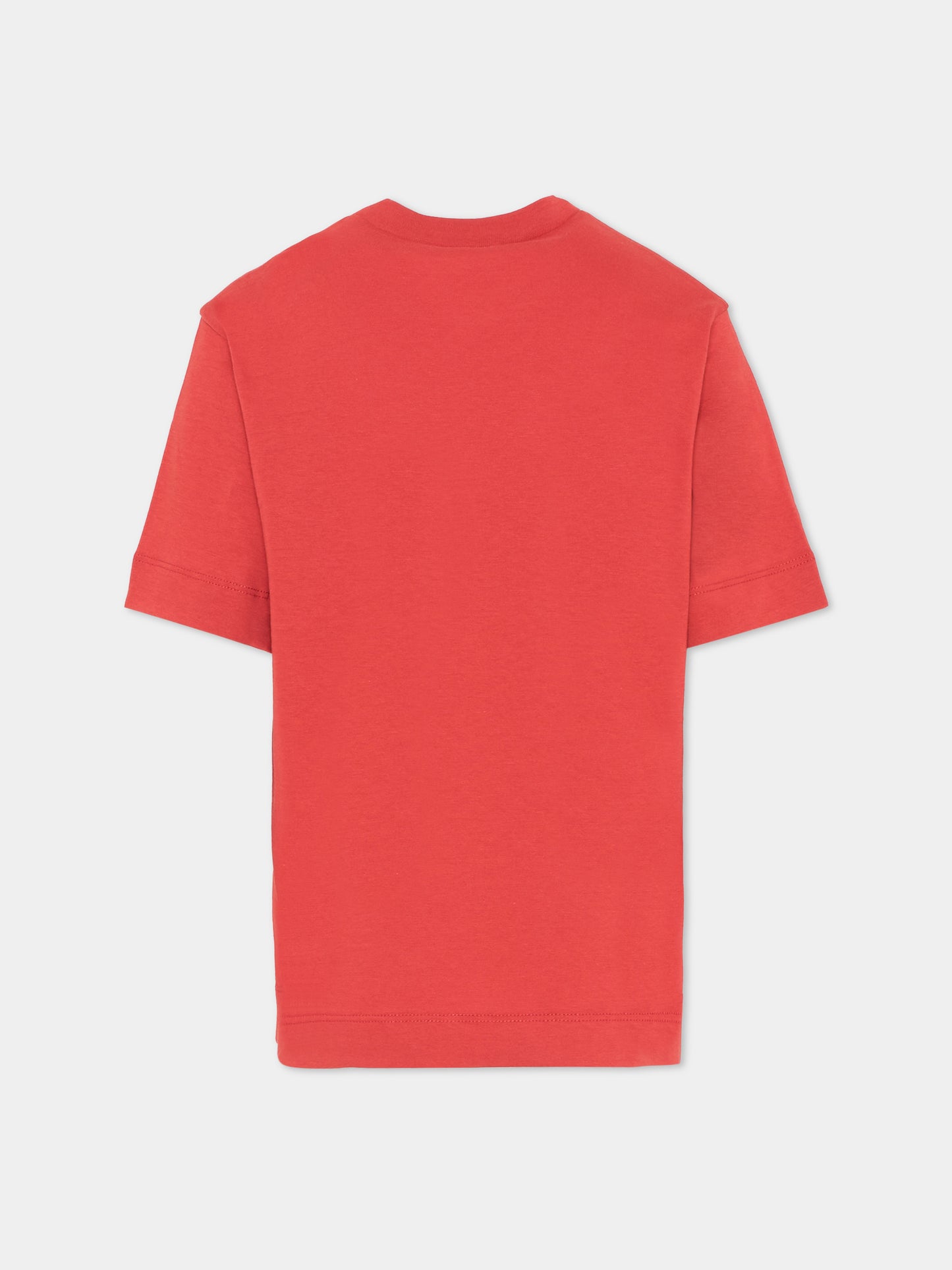 T-shirt rossa per bambini con logo nero,Marni Kids,M002MV M00RF 0M435