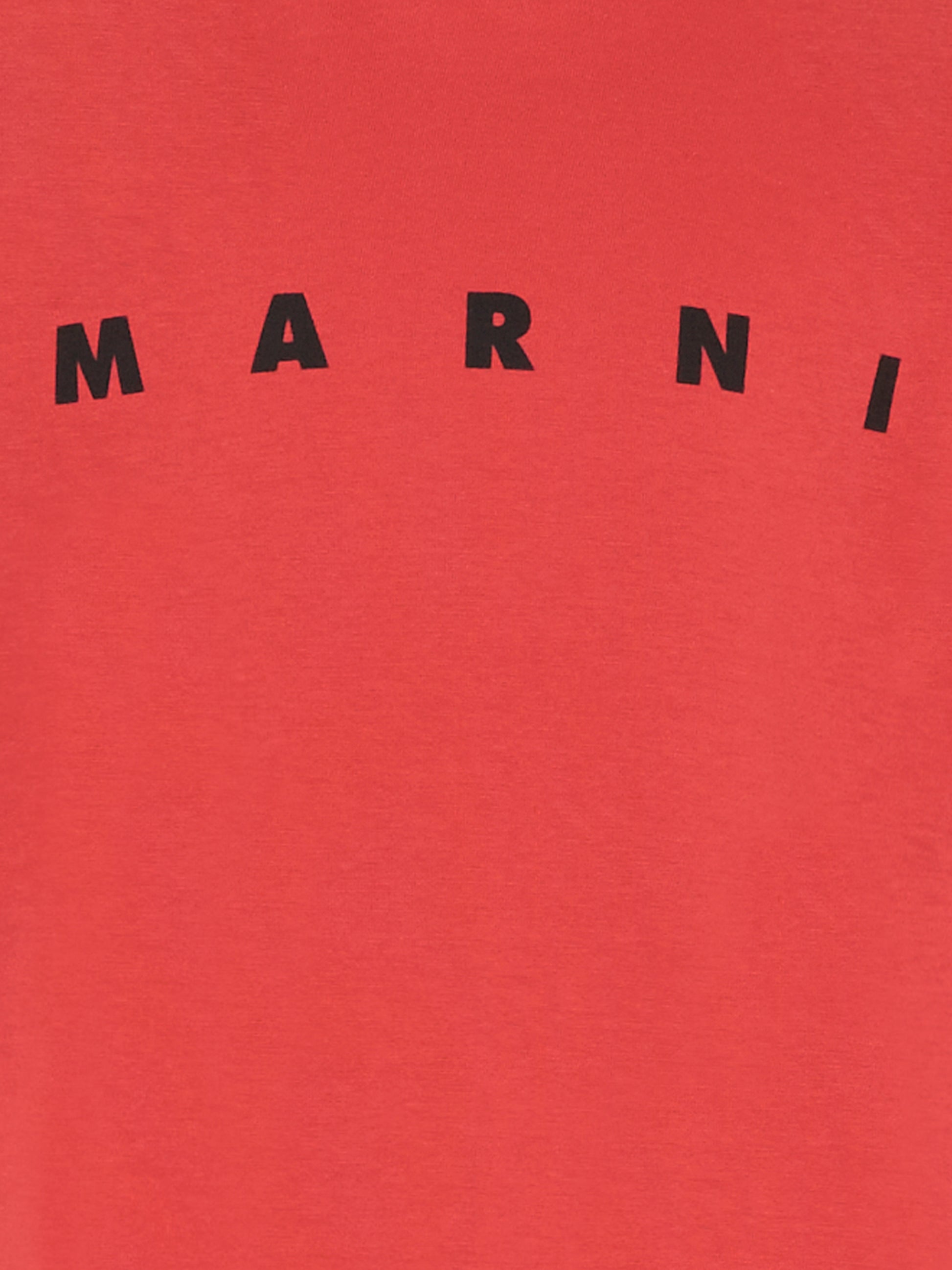 T-shirt rossa per bambini con logo nero,Marni Kids,M002MV M00RF 0M435
