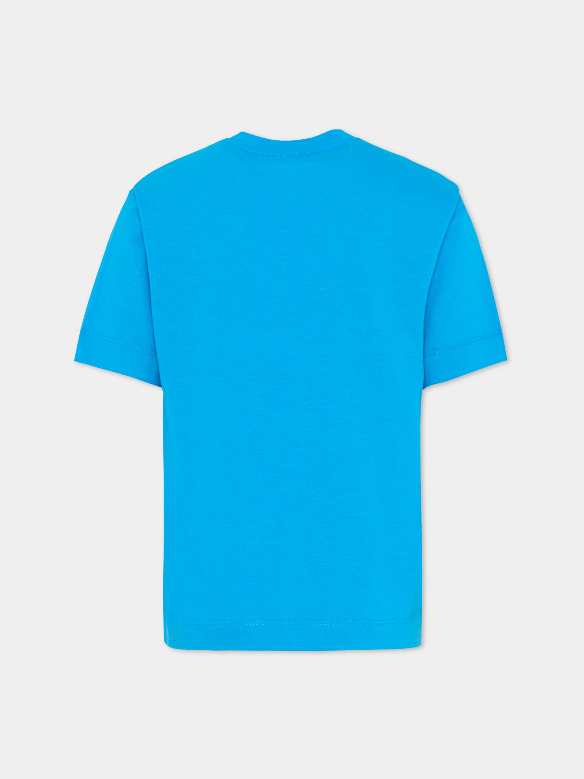 T-shirt azzurra per bambini con logo,Marni Kids,M002MV M00RF 0M859