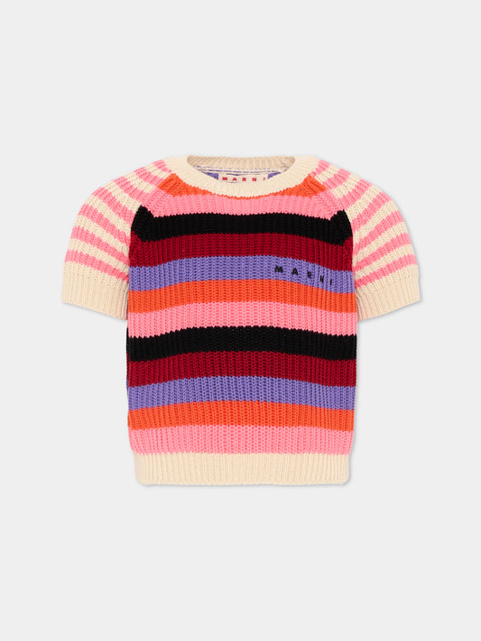 Top multicolor a righe per bambina,Marni Kids,M01739 M00X1 0MC77