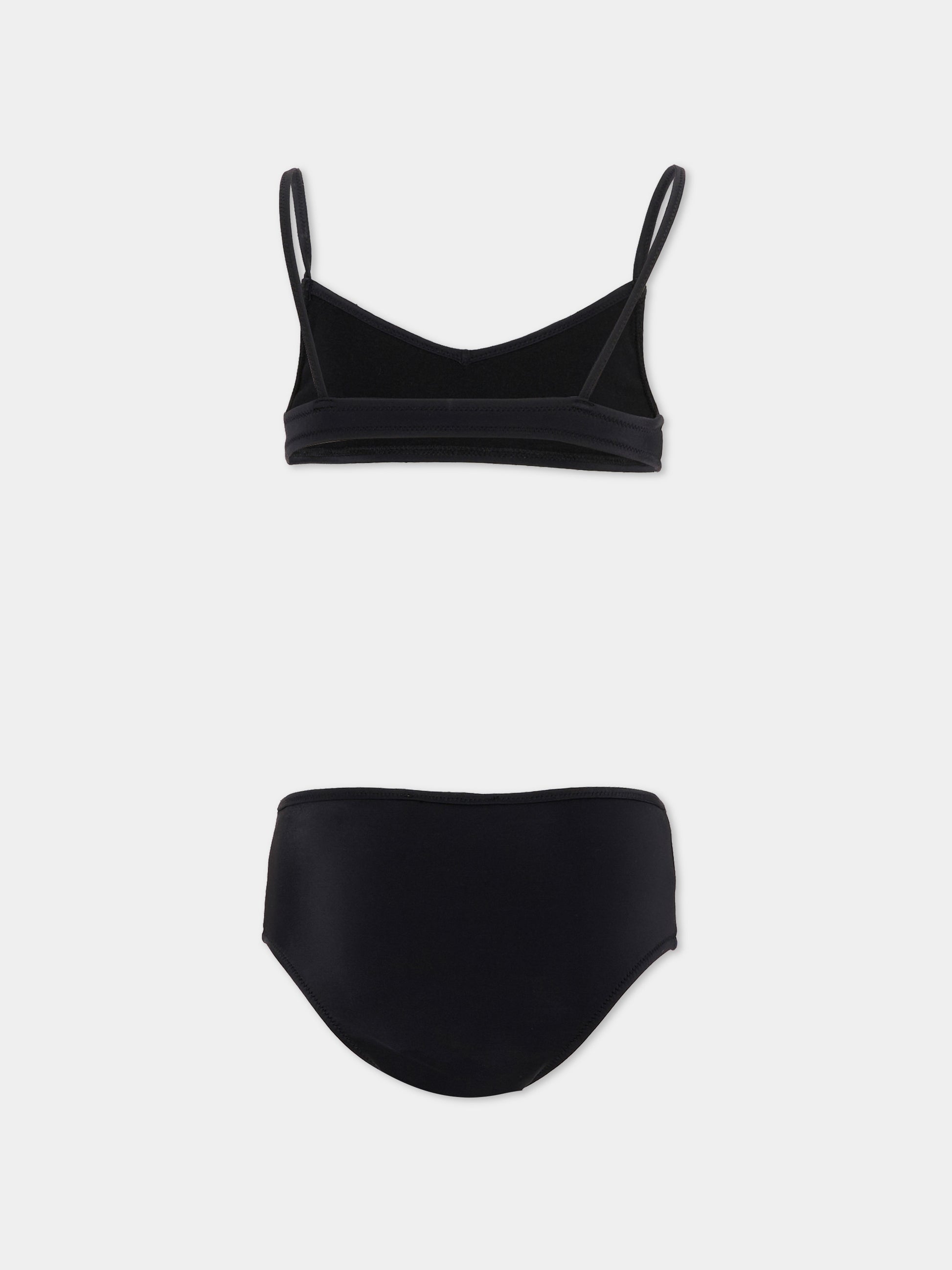Slip e bikini nero per bambina con logo,Marni Kids,M01759 M00M2 0M900