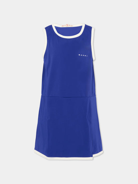 Copricostume blu per bambina con logo,Marni Kids,M01763 M00M2 0M860