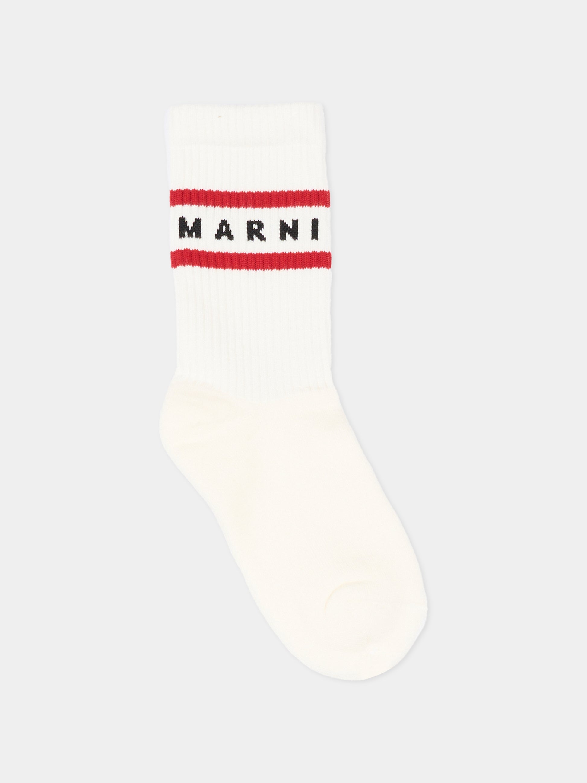 Calze bianche per bambini con logo,Marni Kids,M01813 M00U1 0M100