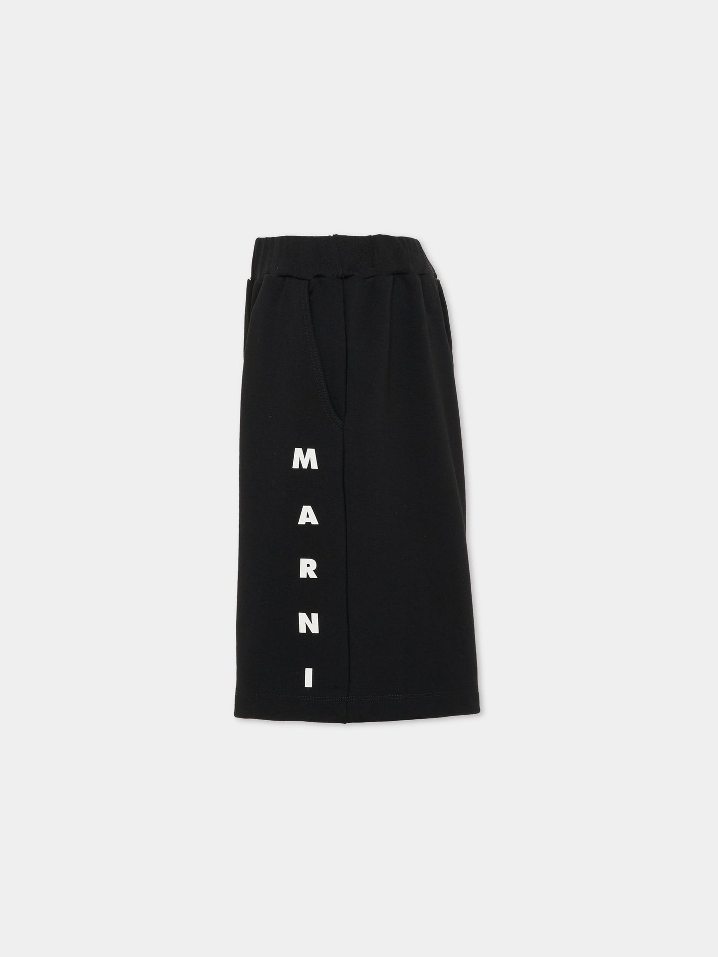 Shorts neri per bambini con logo,Marni Kids,M01823 M00V0 0M900