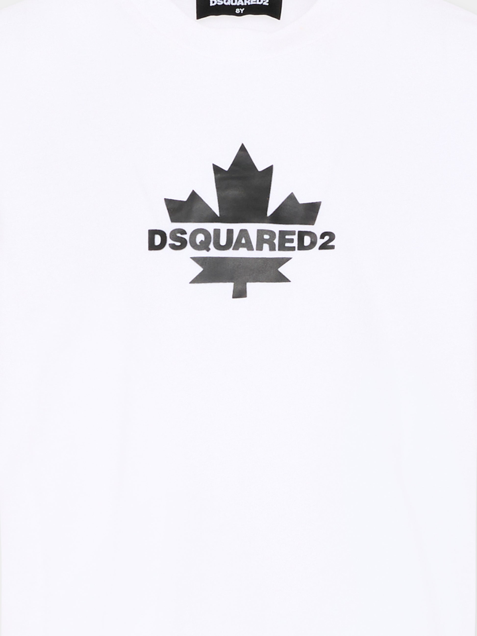 T-Shirt bianca per bambini con logo,Dsquared2,DQ2743 D0AC7 DQ100